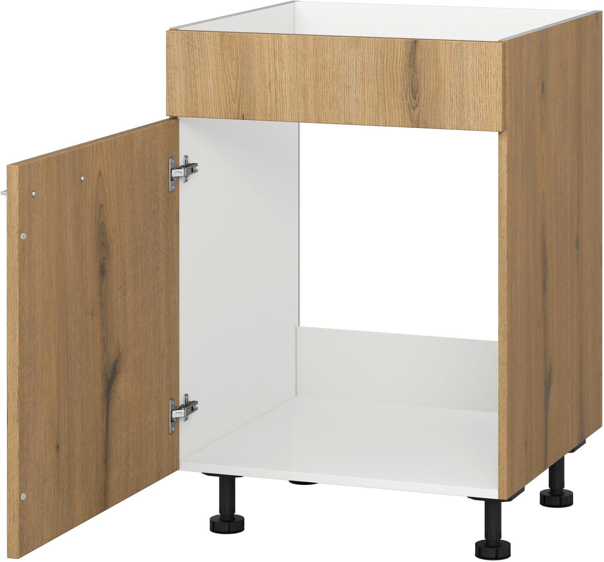 KOCHSTATION Spülenunterschrank KS-Trea SPBL60 Breite 60 cm, Höhe 75 cm