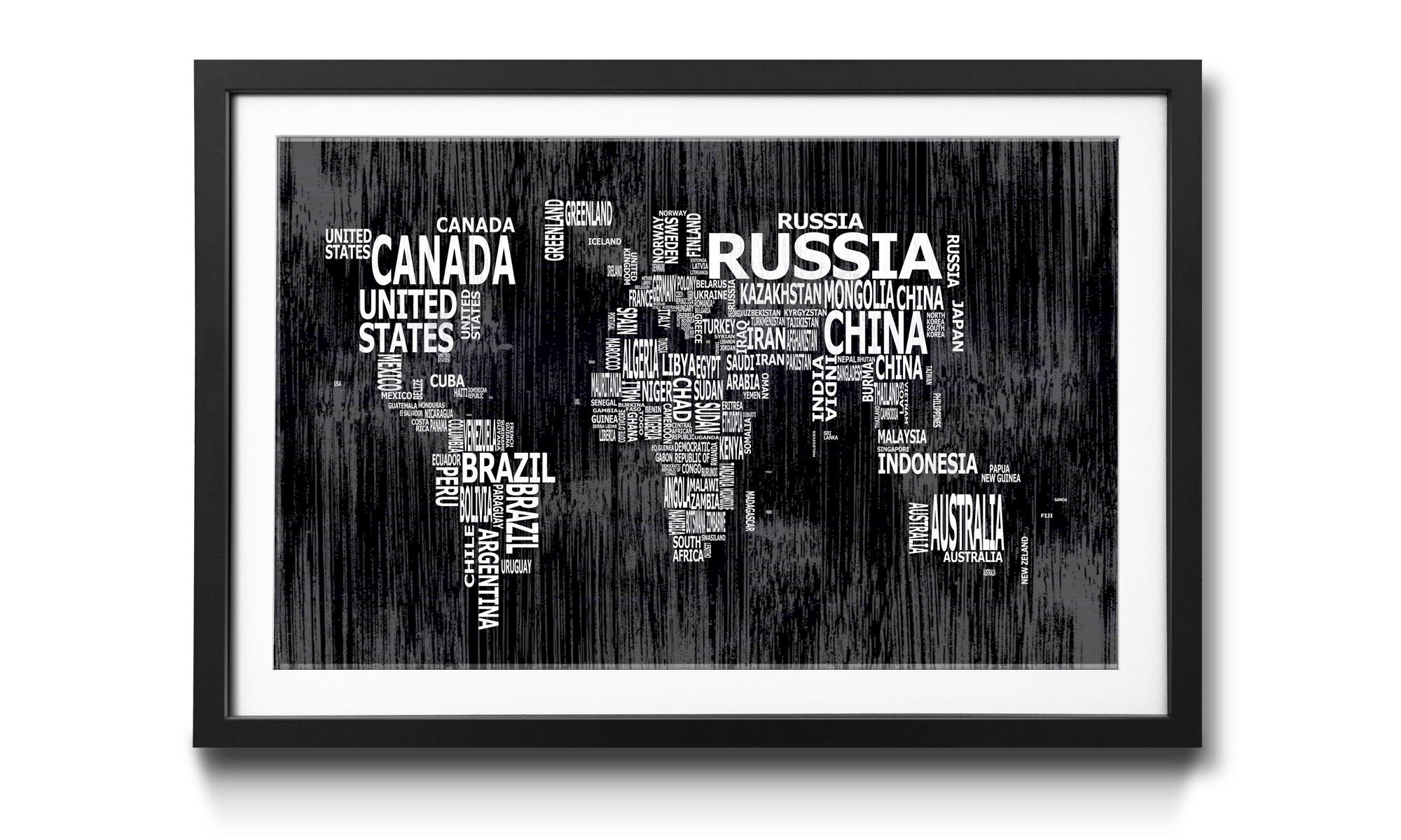 WandbilderXXL Kunstdruck Worldmap No.13, Weltkarte, Größen 4 in erhältlich Wandbild