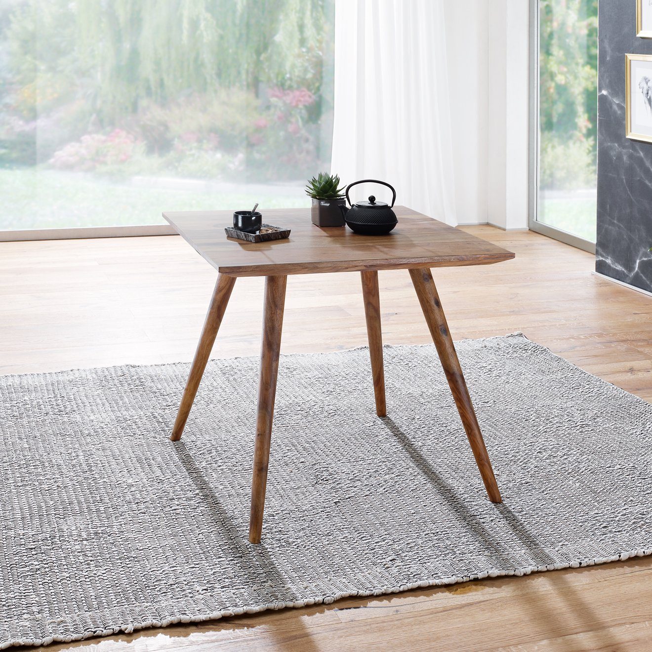Wohnling Esstisch WL1.966 (80x80x76 cm Massivholz günstig online kaufen