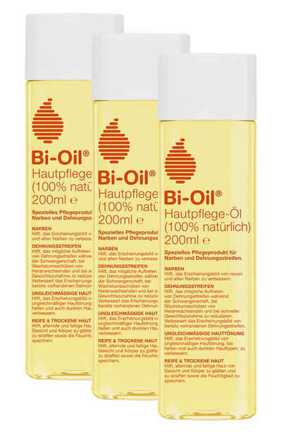 BI-OIL Körperöl 3x 200 ml Mama Hautpflege Öl 100% natürlich - Schwangerschaftsöl, 3-tlg.