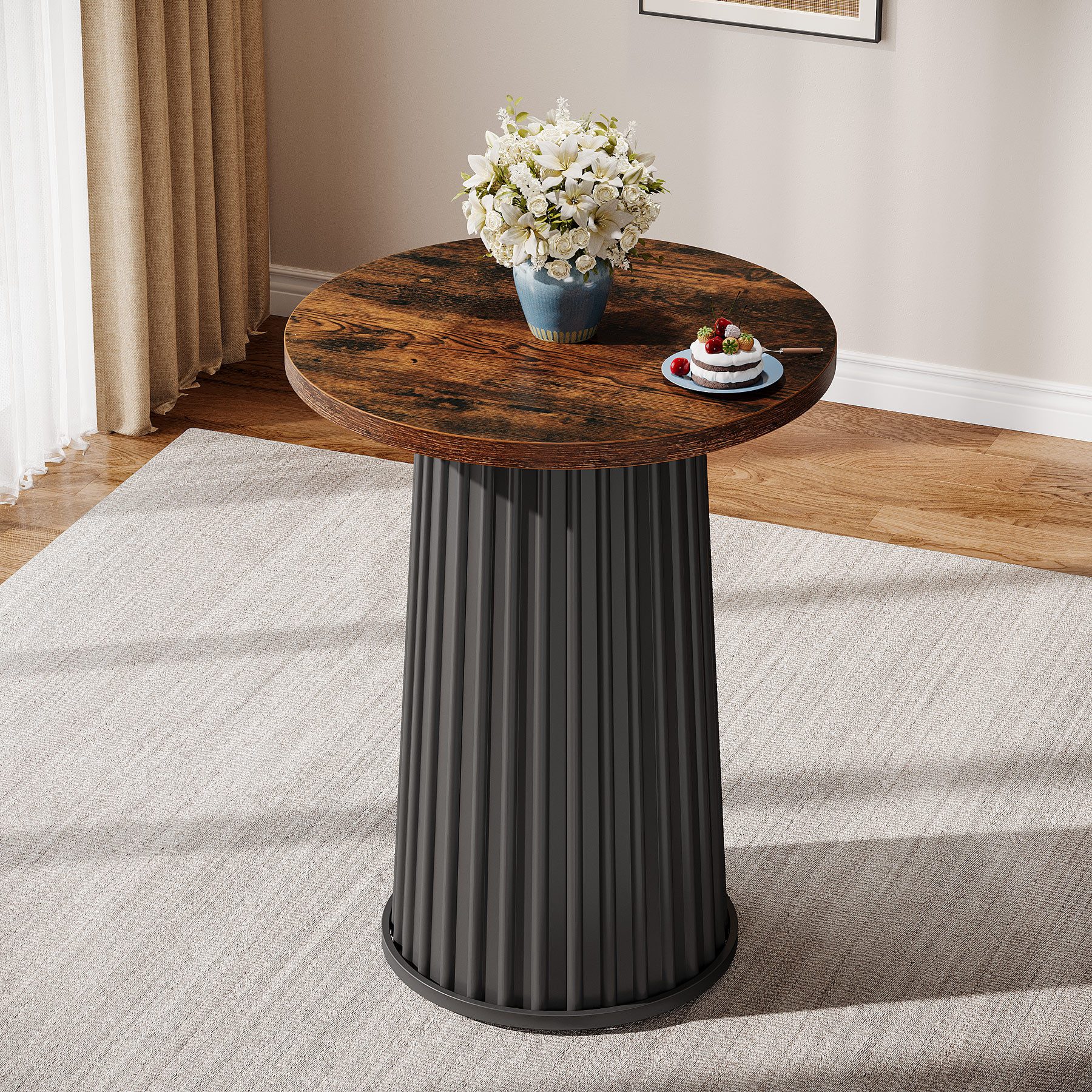 Tribesigns Esstisch Runder Esstisch, 60 cm Kleiner runder Küchen-Esstisch m günstig online kaufen