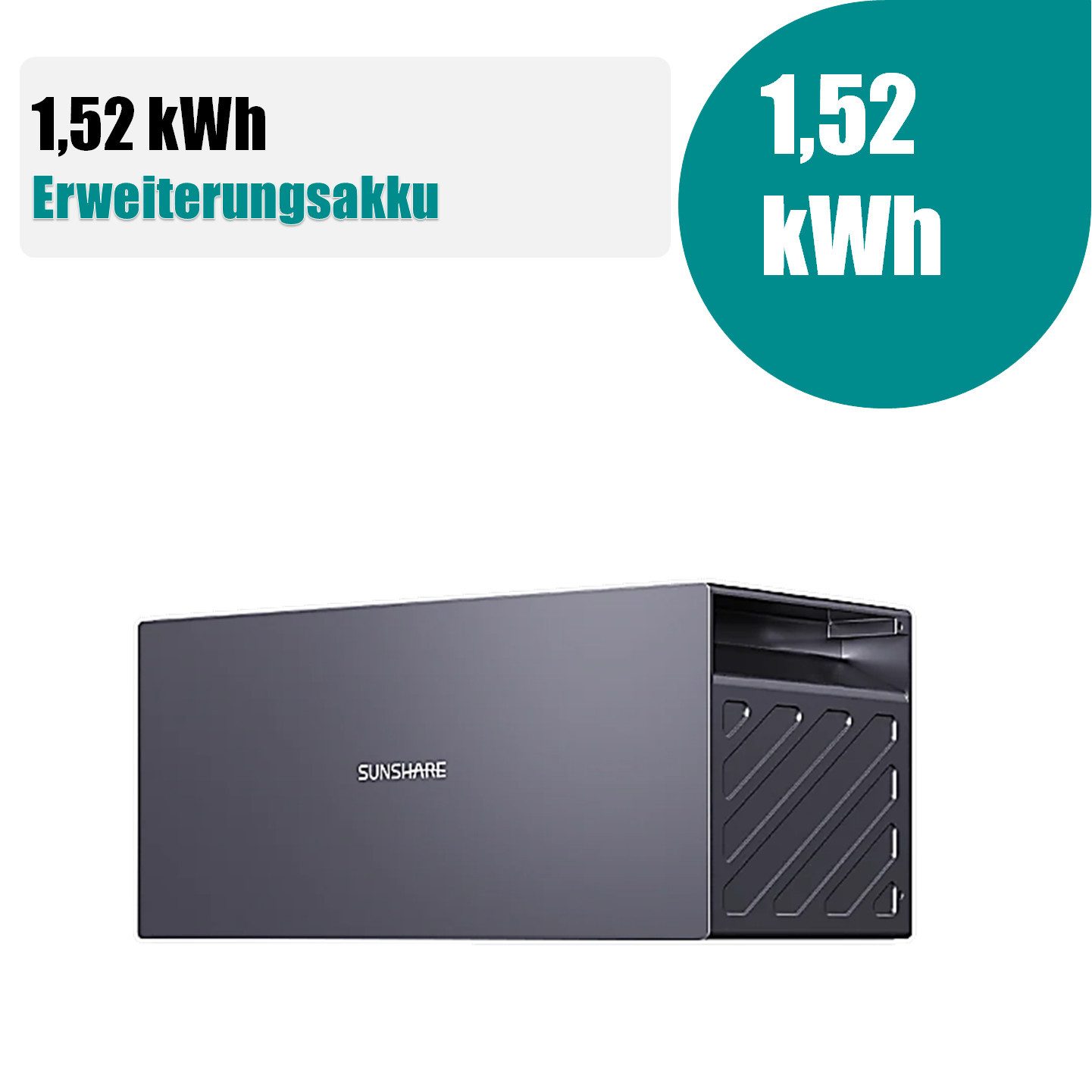 Sunshare Balkonkraftwerk Glory All-in-One Balkonkraftwerk Stromspeicher 1.52 kWh