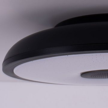 etc-shop LED Deckenleuchte, LED-Leuchtmittel fest verbaut, Kaltweiß, Warmweiß, Neutralweiß, Tageslichtweiß, Farbwechsel, Deckenleuchte mit Bluetooth Lautsprecher Deckenlampe mit