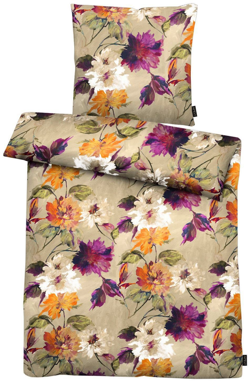 APELT Bettwäsche Luna, Satin (Bio-Baumwolle), 2 teilig, GOTS zertifiziert - aus Bio-Baumwolle