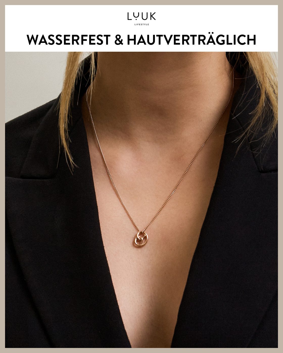 LUUK LIFESTYLE Kette mit Anhänger Brezel, günstig online kaufen