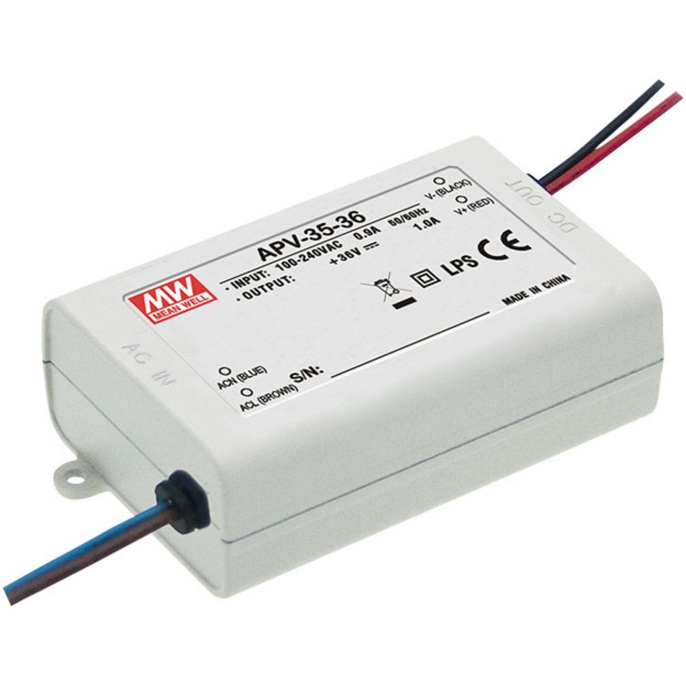 MW Mean Well APV-35-24 LED-Trafo Konstantspannung 36 W 0 - 1.5 A 24 V LED Trafo