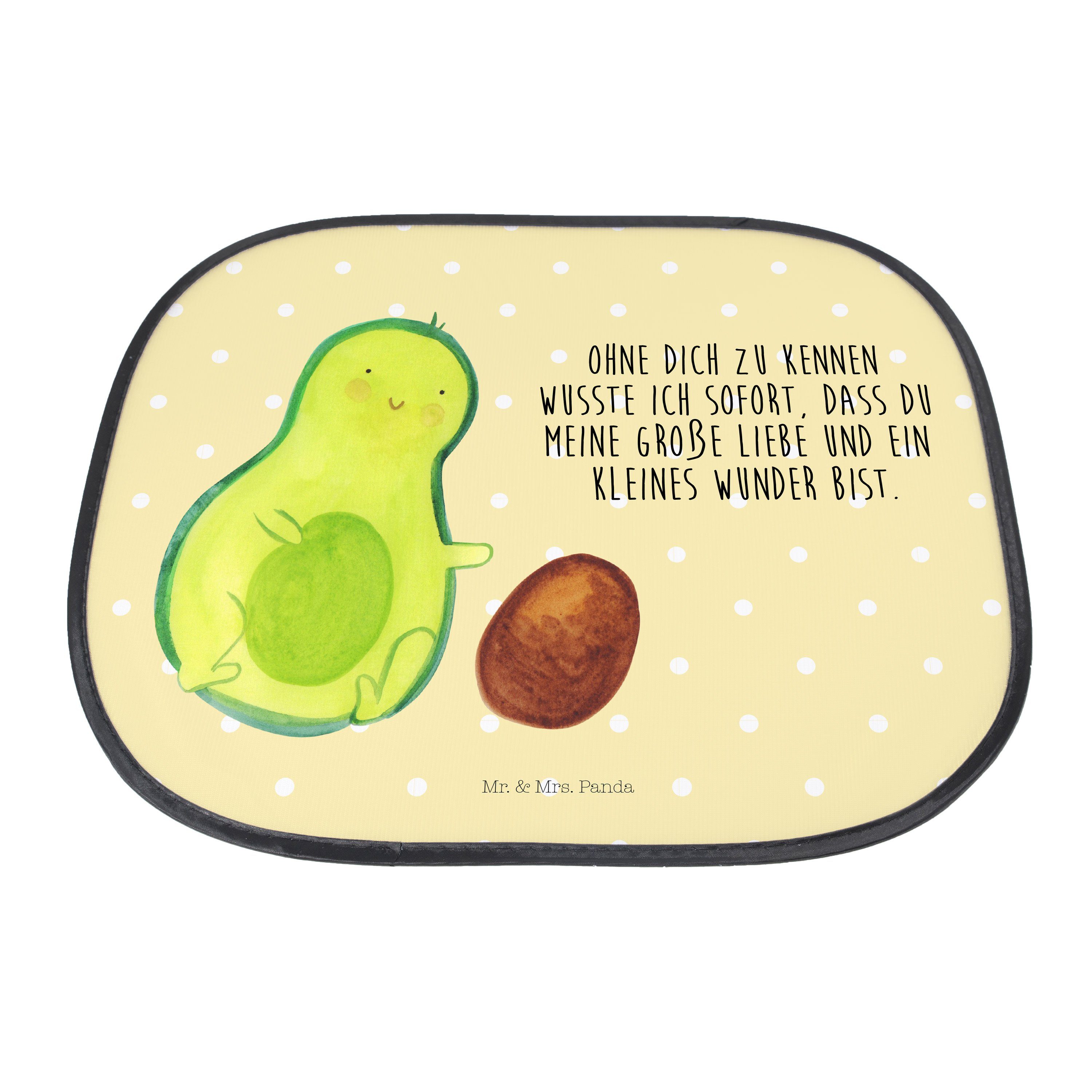 Sonnenschutz Avocado rollt Kern - Pastell Seidenmatt Baby, Gelb Mr. Geschenk, Sonnenschutz, & Auto Mrs. - Panda