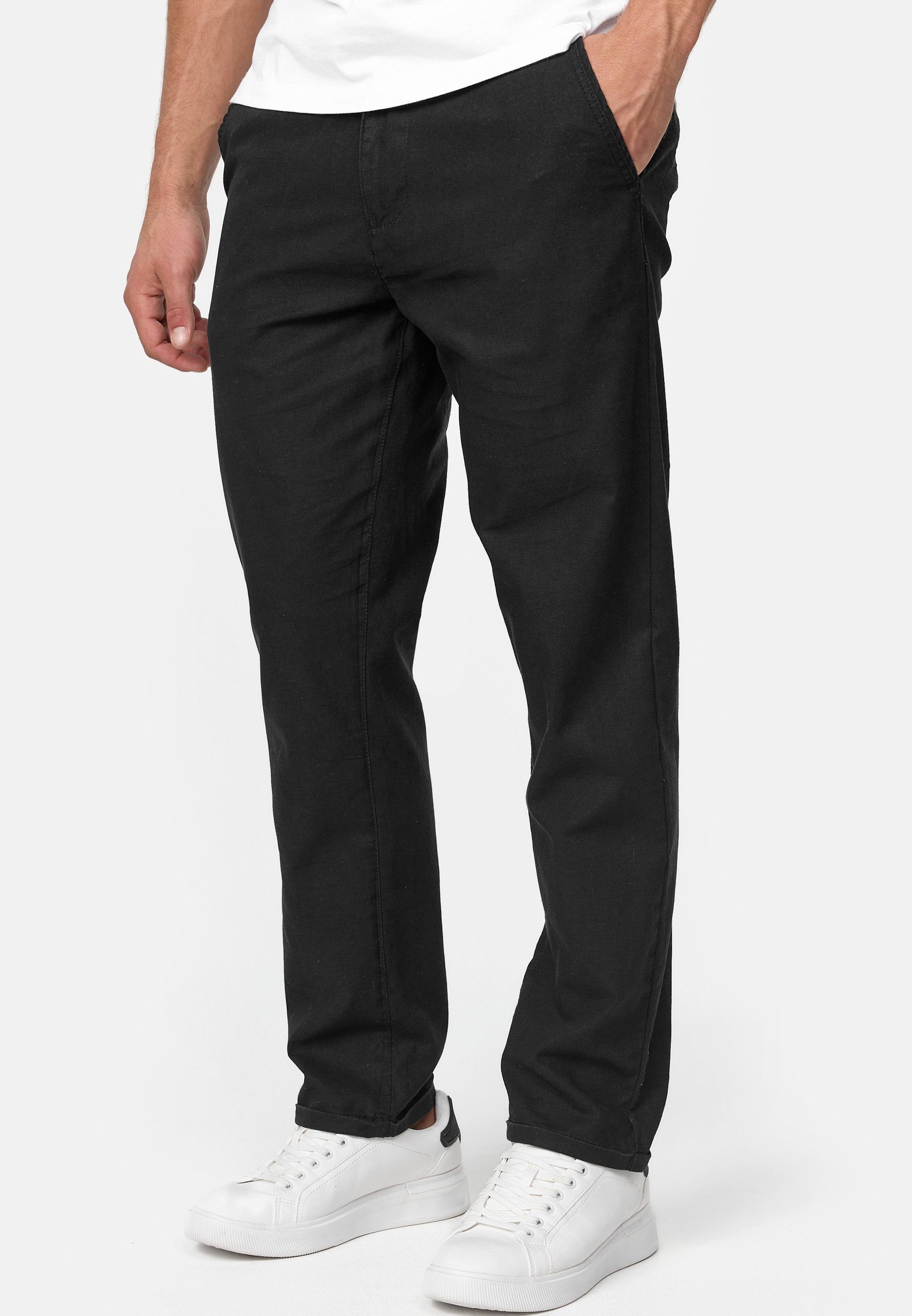 Indicode Leinenhose Herren Haverfield Sommerhose Leinen Herrenhose mit 4 Taschen