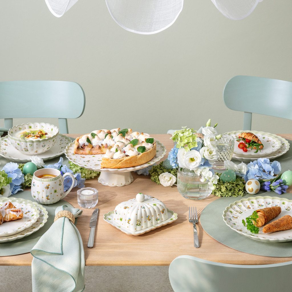 Villeroy & Boch Butterdose Easter Delight Butterdose, Porzellan, (1-tlg), Premium Porcelain, 1 Stck, Handw., mikrow.sicher