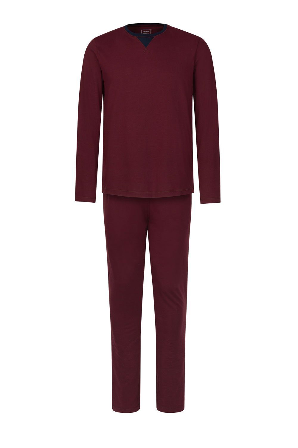 seidensticker Pyjama Crew Neck Pyjama 100007 bordeaux