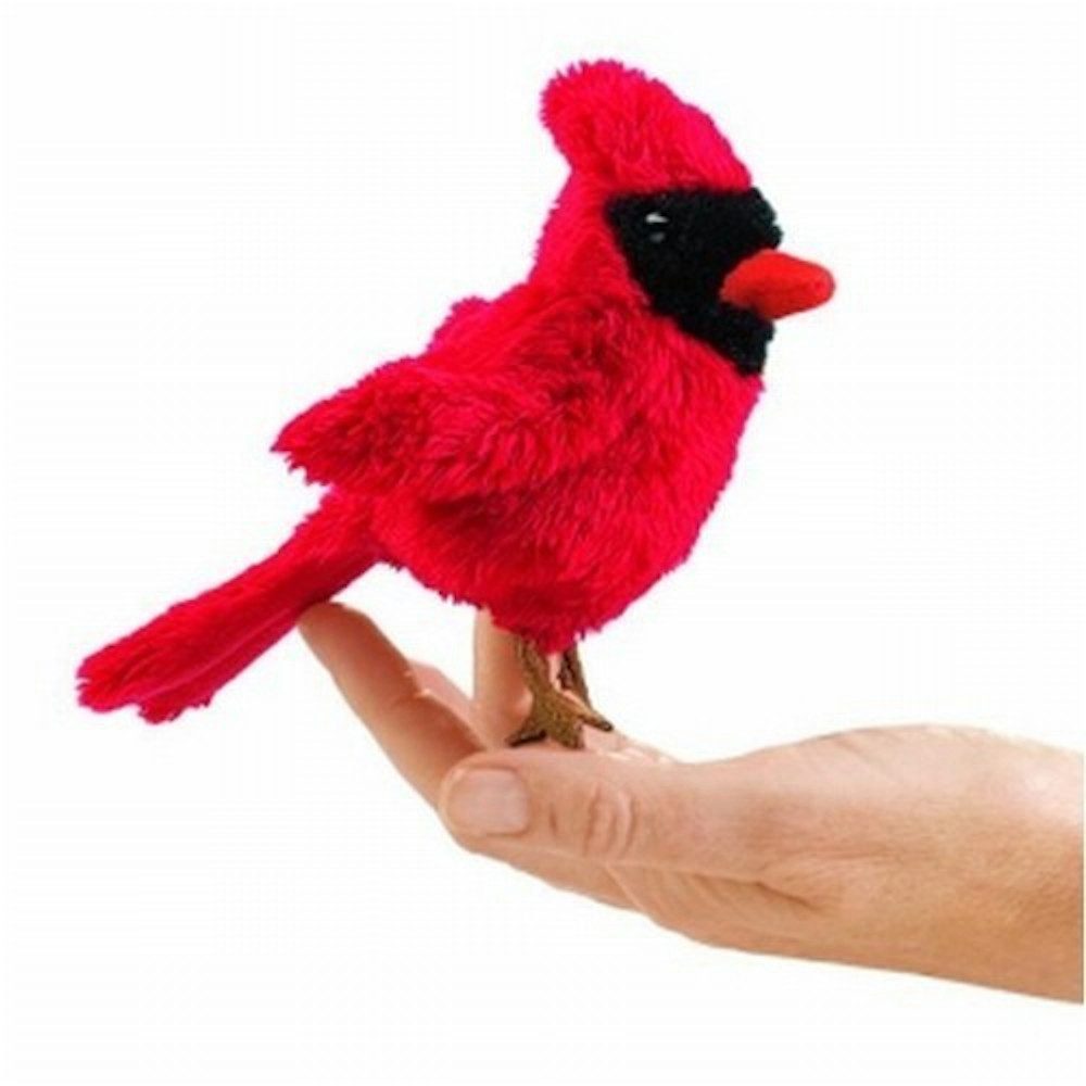 Folkmanis Handpuppen Fingerpuppe Folkmanis Fingerpuppe Mini Kardinalsvogel 2743 (Packung)