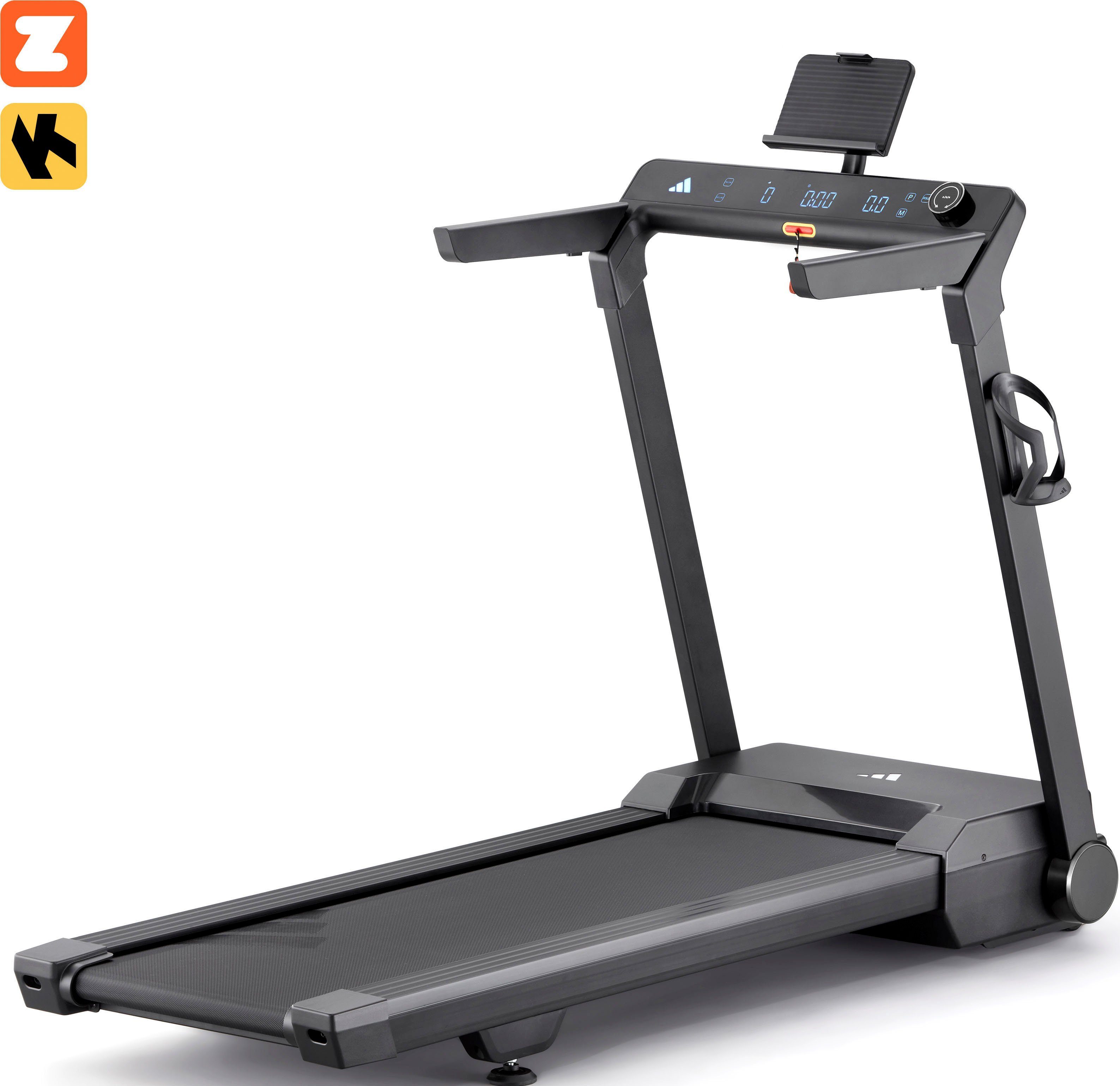 adidas Performance Laufband T-24c (mit Bluetooth und App-Funktion), bis max. 18 km/h, klappbar, mit Steigung, 110 kg max. Benutzergewicht
