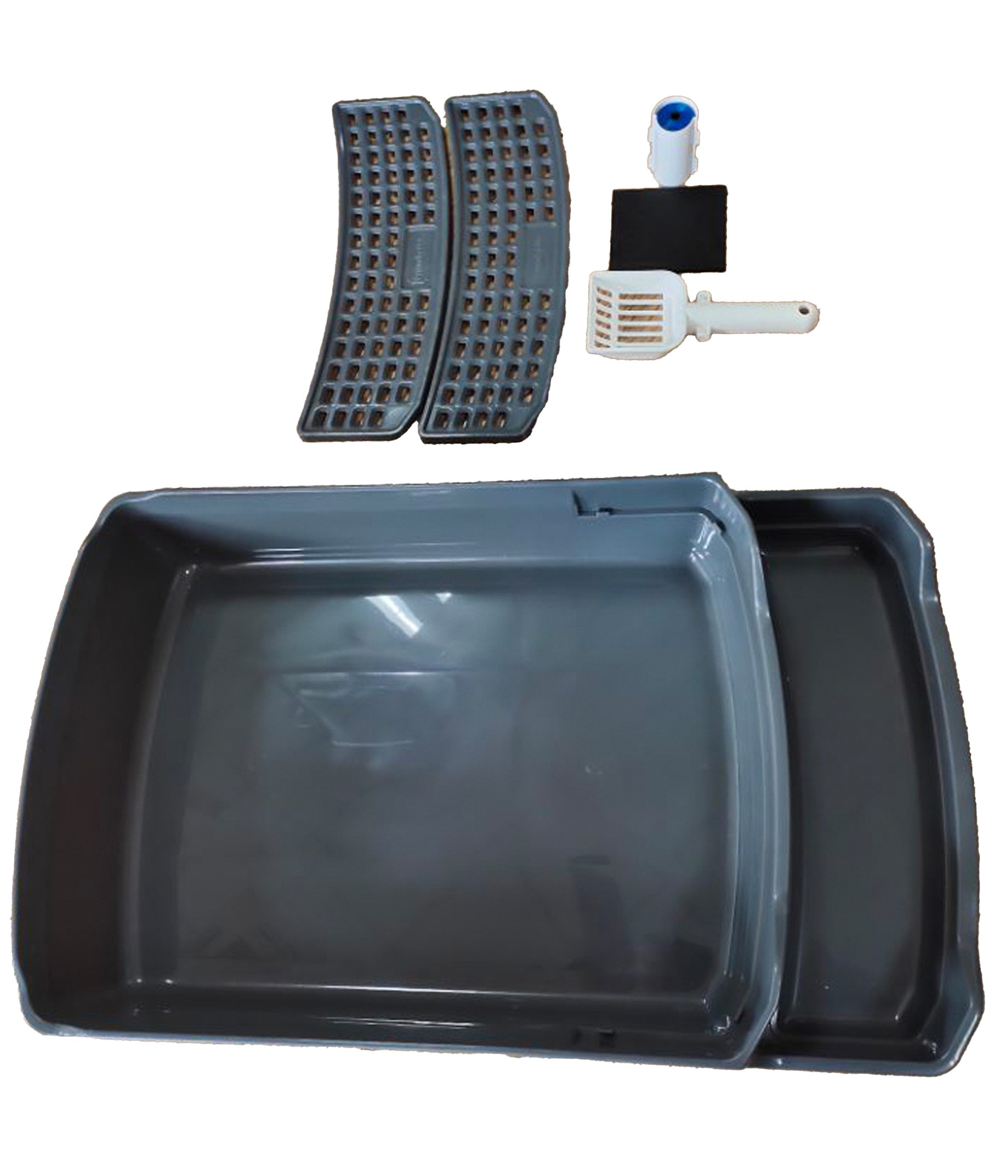 Dehner Katzentoilette Premium Katzenklo Jolie in Rattan-Optik, abnehmbare Haube, inkl. Kohlefilter und Streu-Abstreifgitter