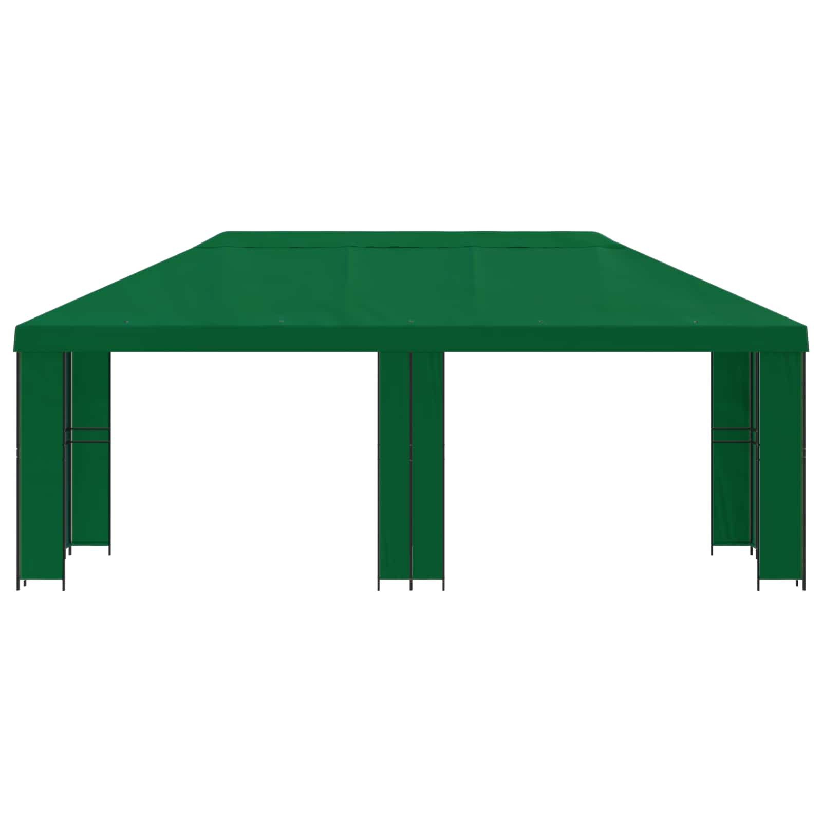 vidaXL Partyzelt Garten Pavillon 6 x 3 m Grün Polyester und Stahl 190