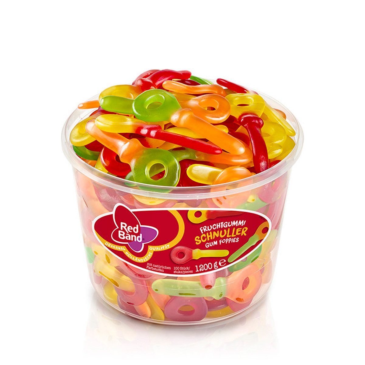 Red Band Süßigkeit, Red Band zweifarbige Fruchtgummi Schnuller mit Fruchtgeschmack 1200g