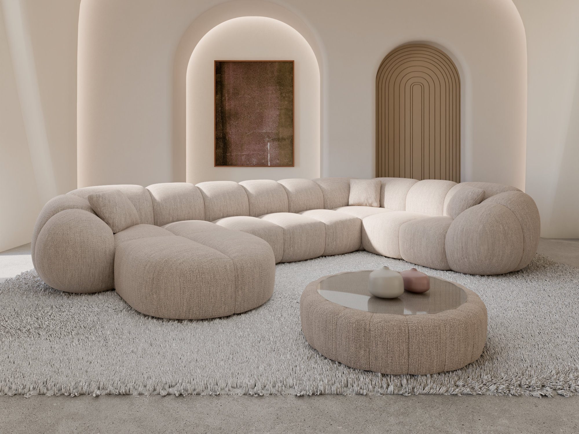 Sofa Dreams Wohnlandschaft Polster Wohnlandschaft Valderosa XL U-Form, Wohnlandschaft, U-Form, Moderne Wohnlandschaft in U-Form, 2 Zierkissen inklusive