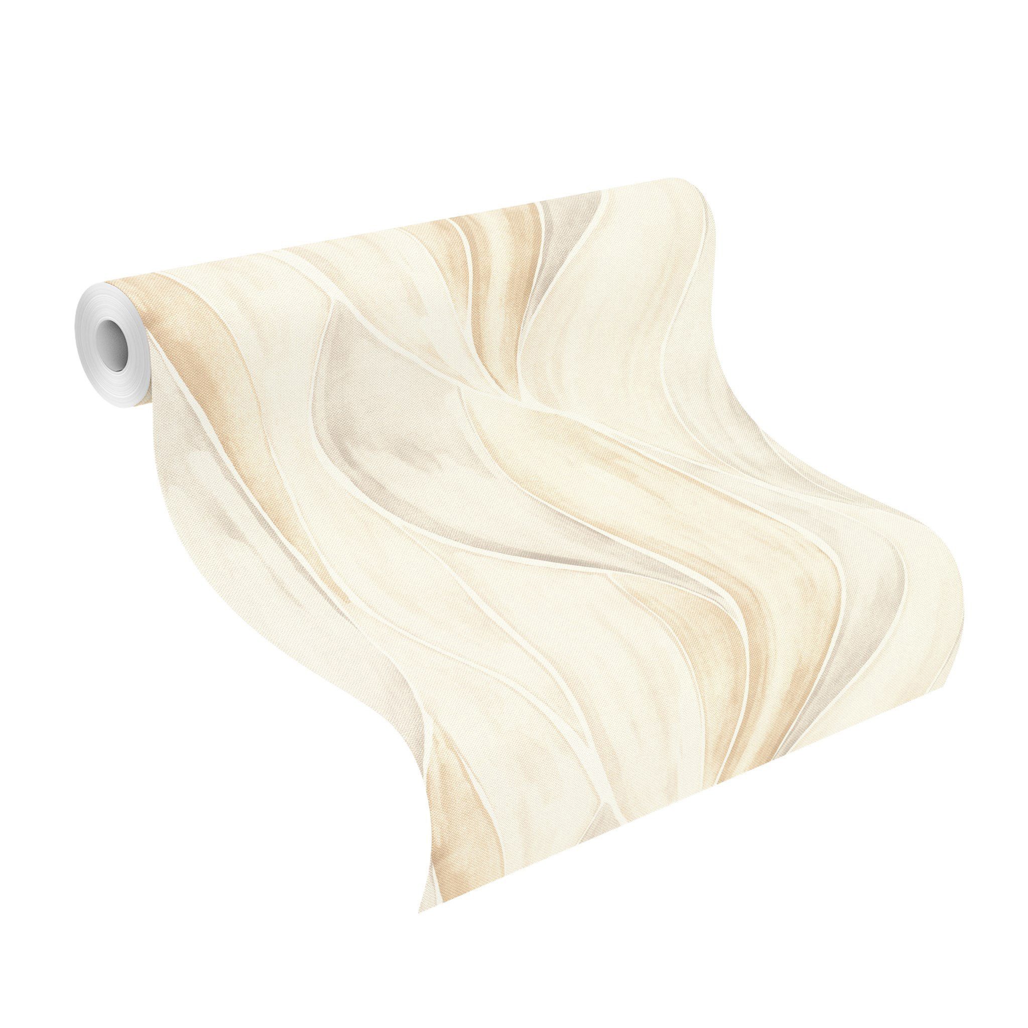 Rasch Vliestapete Liverna 416527 - mit geschwungenen Blättern, strukturiert, botanisch, matt, natürlich, gemustert, (1 St), Blätter