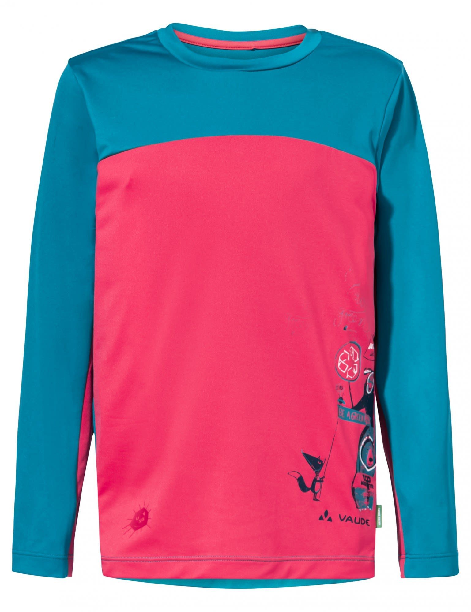 VAUDE Langarmshirt Vaude Kids Solaro Long-sleeve T-shirt Ii Kinder Bright Pink - Arctic