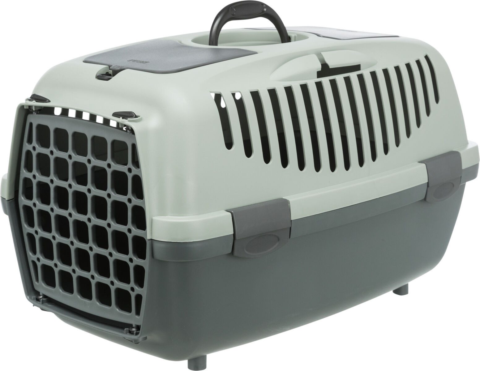 TRIXIE Tiertransportbox Transportbox Capri - anthrazit/grau-grün - 40 × 38 × 61 cm
