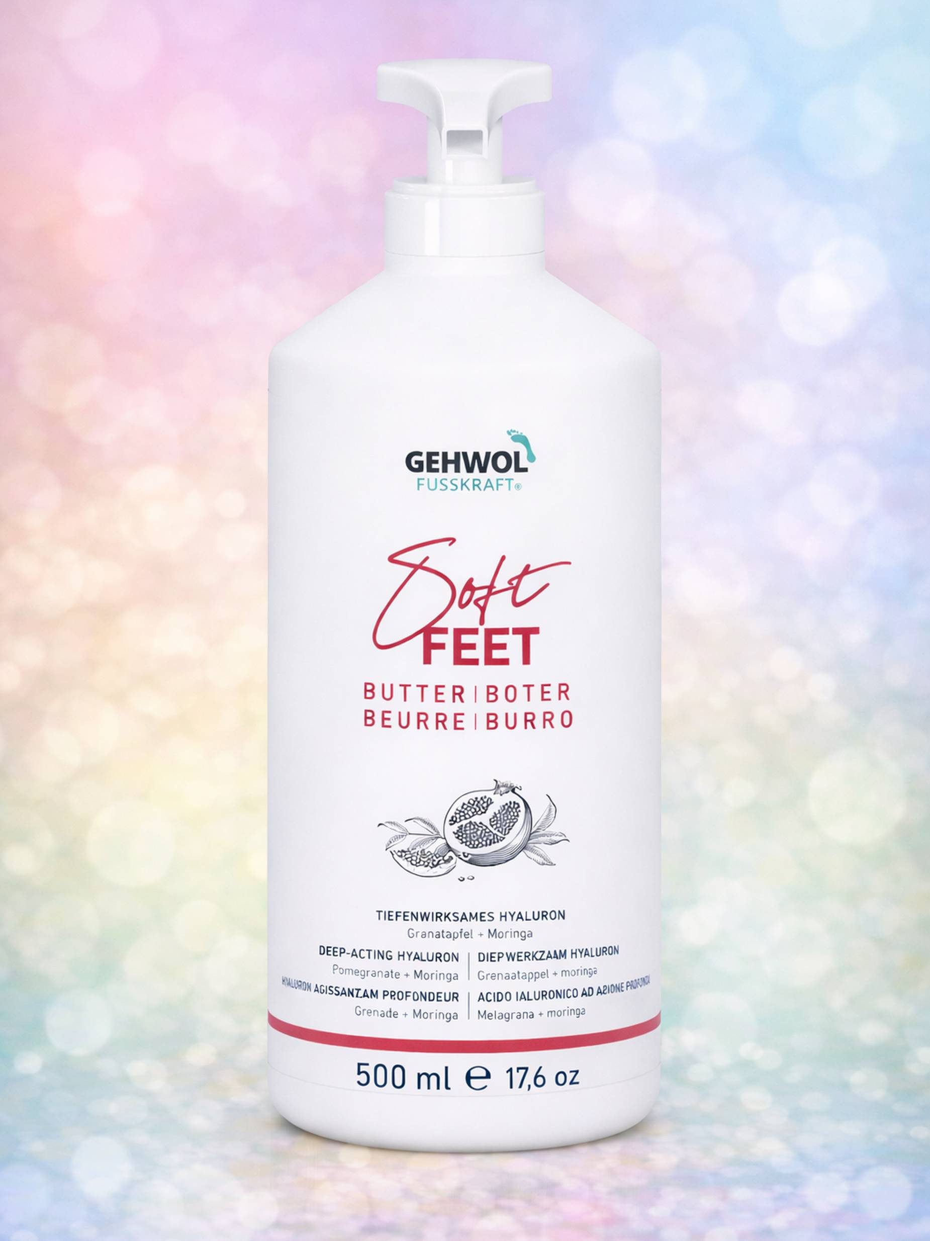 Eduard Gerlach GmbH Pflege-Geschenkset Soft Feet Butter 500 ml Fußbutter mit Granatapfel Packung