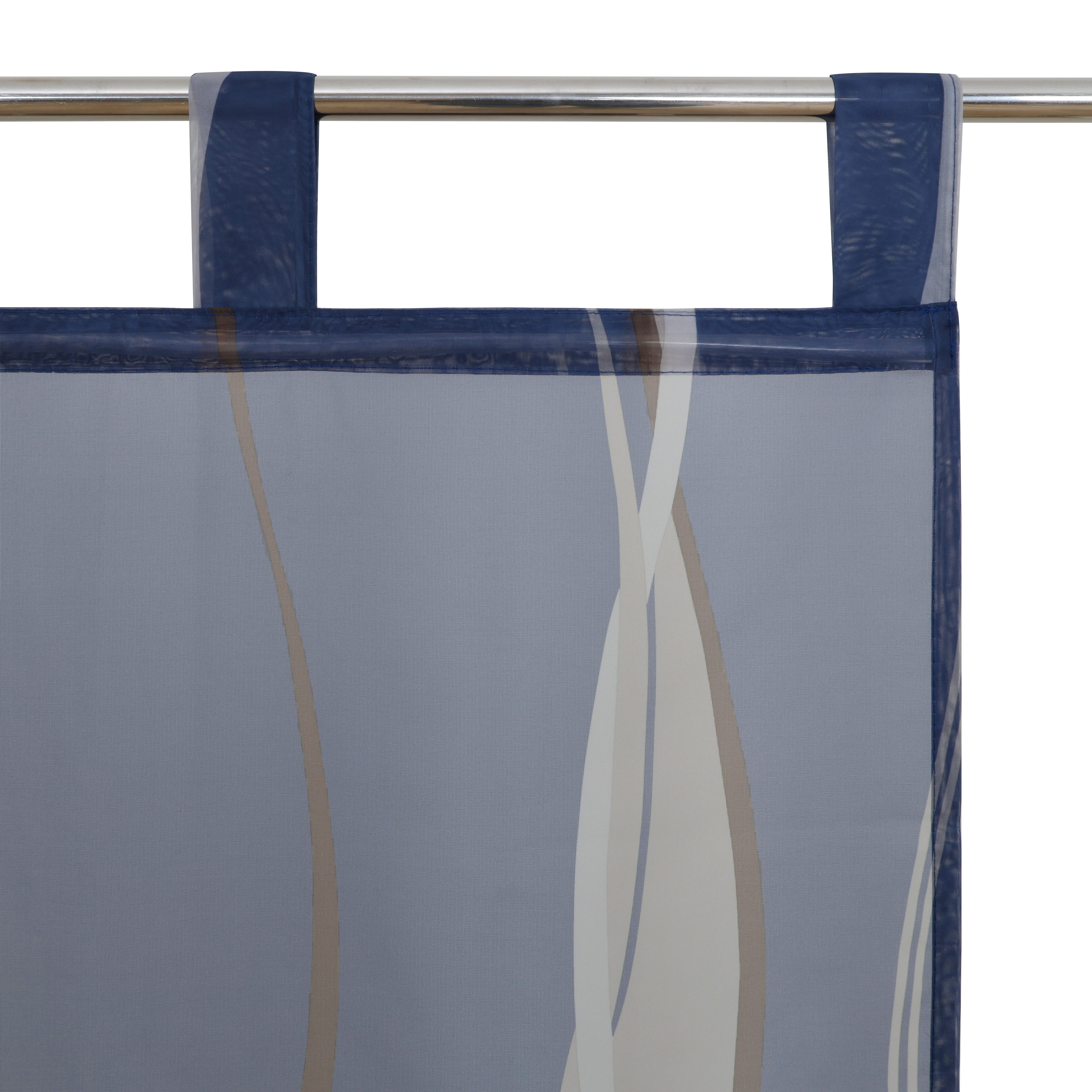 OTTO home Schiebegardine Dimona (2 St), Schlaufen, transparent, Voile, 2er-Set, Fertiggardine, inkl. Beschwerungsstange, Wellen – Bild 4 von 5