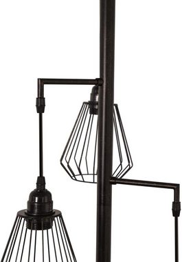 ZMH Stehlampe Vintage 3-flammige, Retro Standleuchte aus Eisen E27 Fassung max 25W, Ohne Leuchtmittel