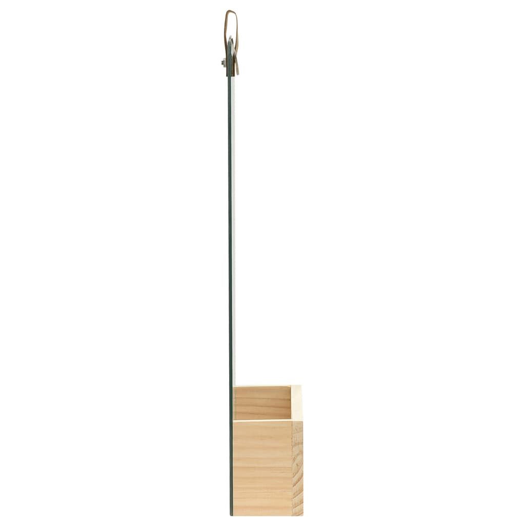 furnicato Wandspiegel Kiefer Massivholz 23x39,5 cm (1-St), Retro-Glasspiegel mit Staufach und Ablage für Bad oder Flur