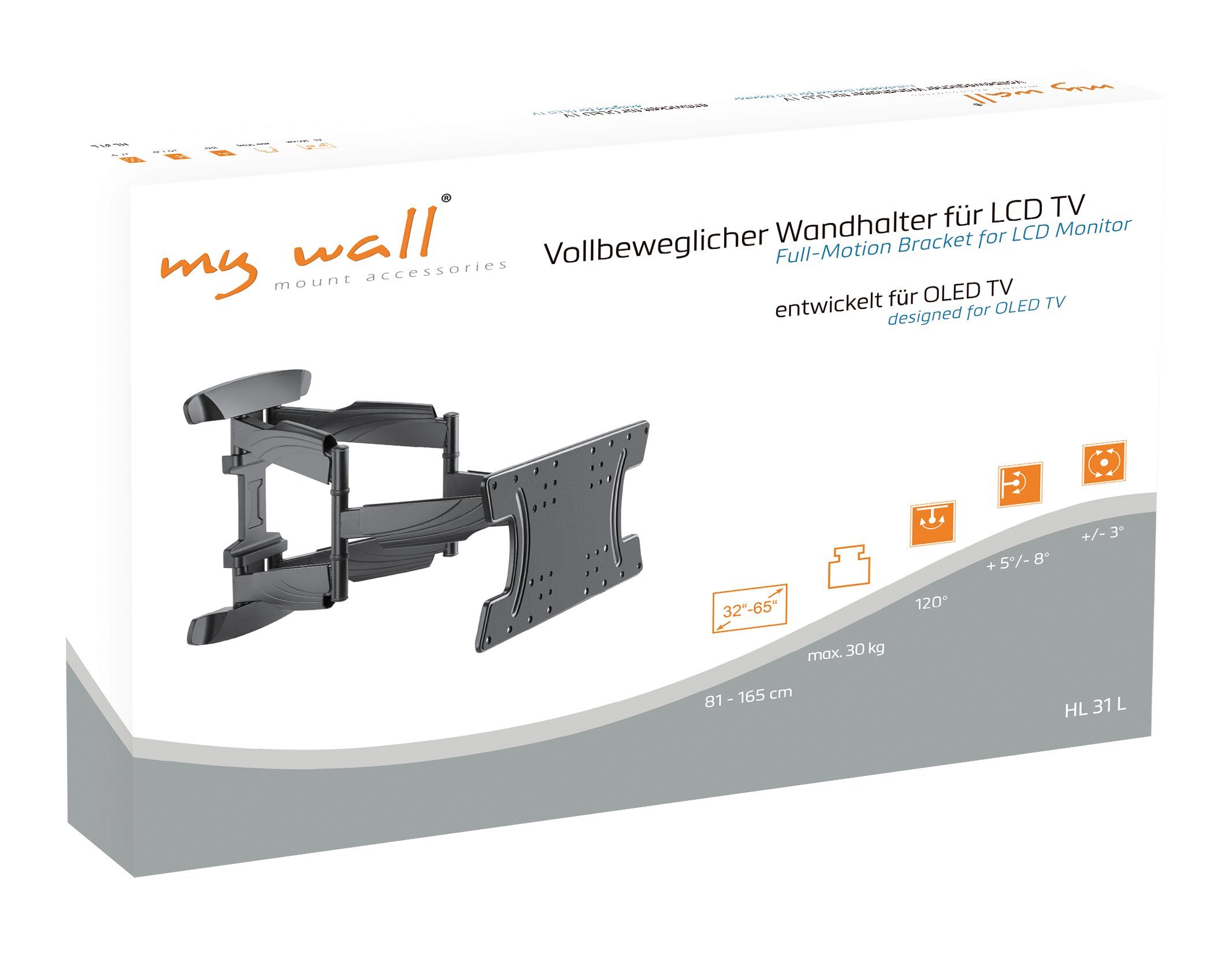 1-teilig, OLED HL31L TV-Wandhalterung, für entwickelt Packung, TV`s) 65 (bis Zoll, Vollbeweglicher my Wandhalter wall