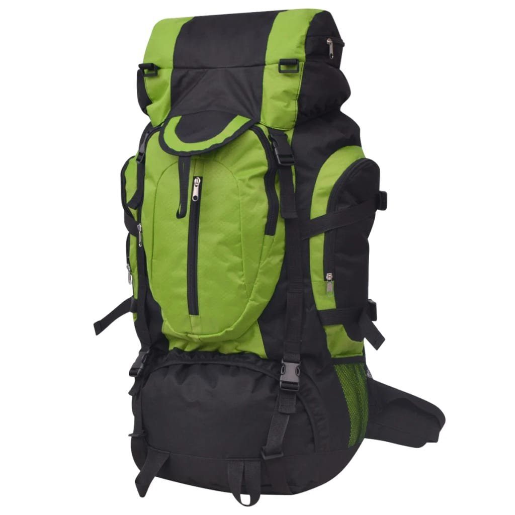 vidaXL Rucksack Wanderrucksack XXL 75 und L grün schwarz