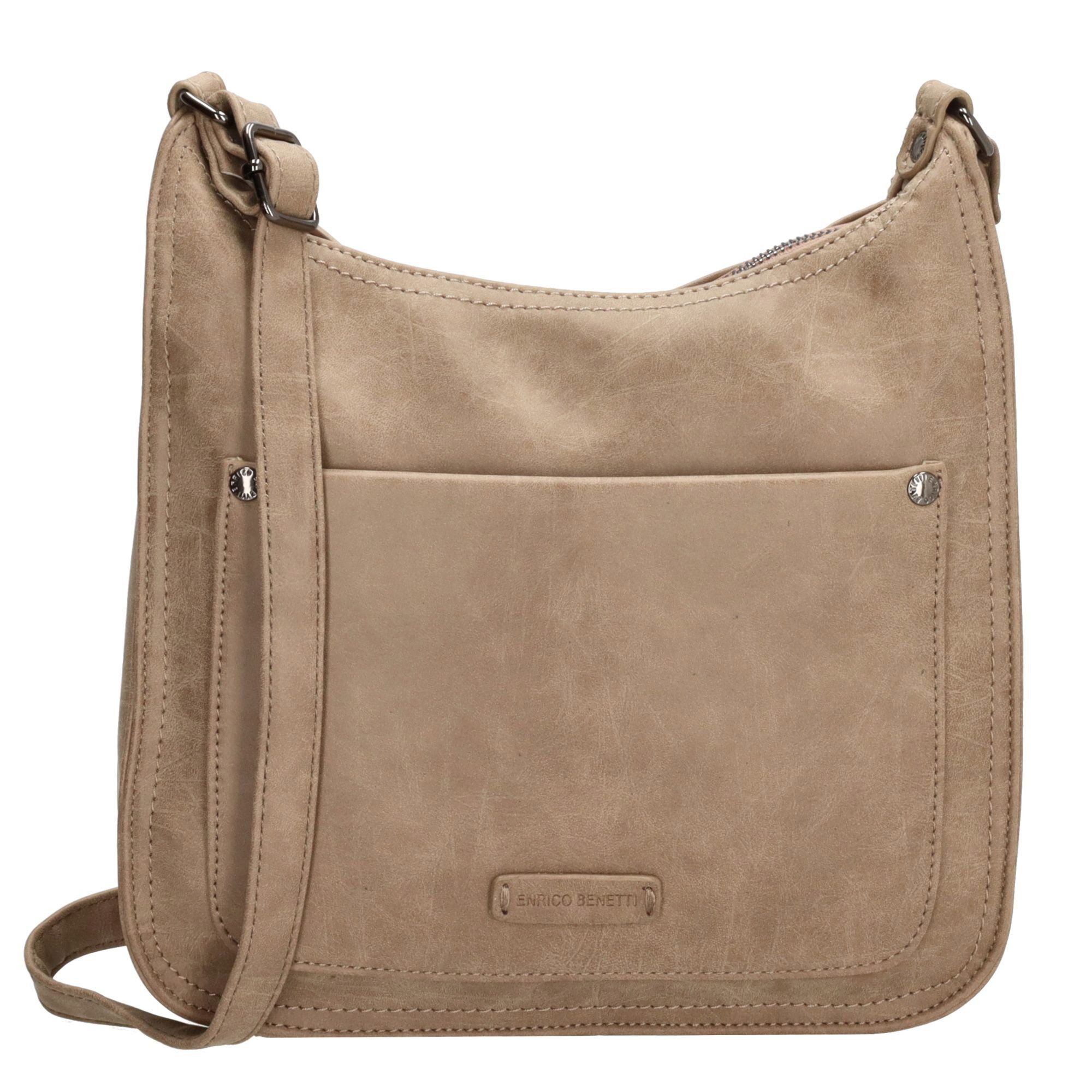 Christian Wippermann Umhängetasche Damen Tasche Schultertasche Umhängetasche Crossover Bag (1 tlg), Leder Optik Handtasche Schwarz