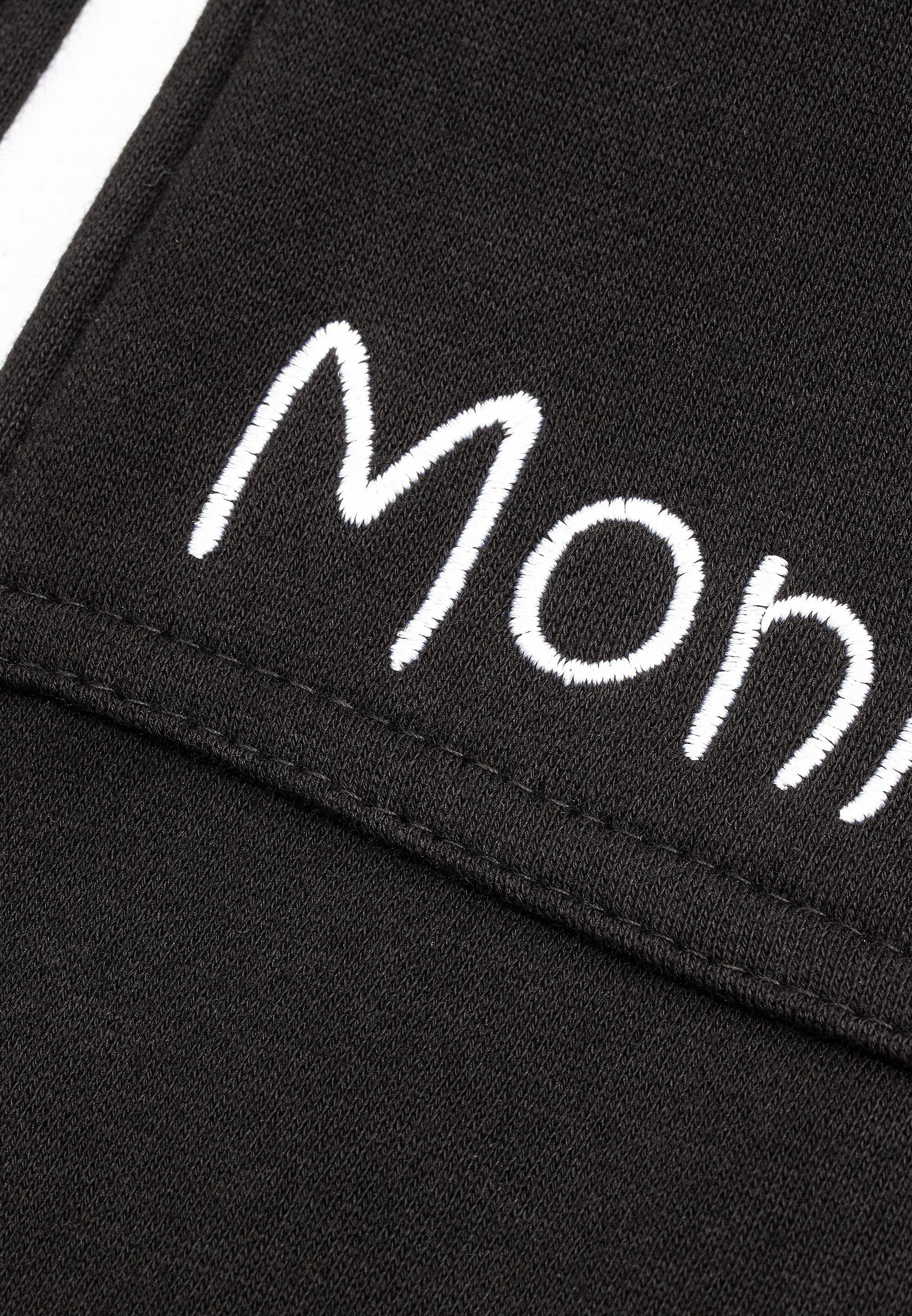 Moniz Jumpsuit aus kuschelig schwarz-weiß weichem Material