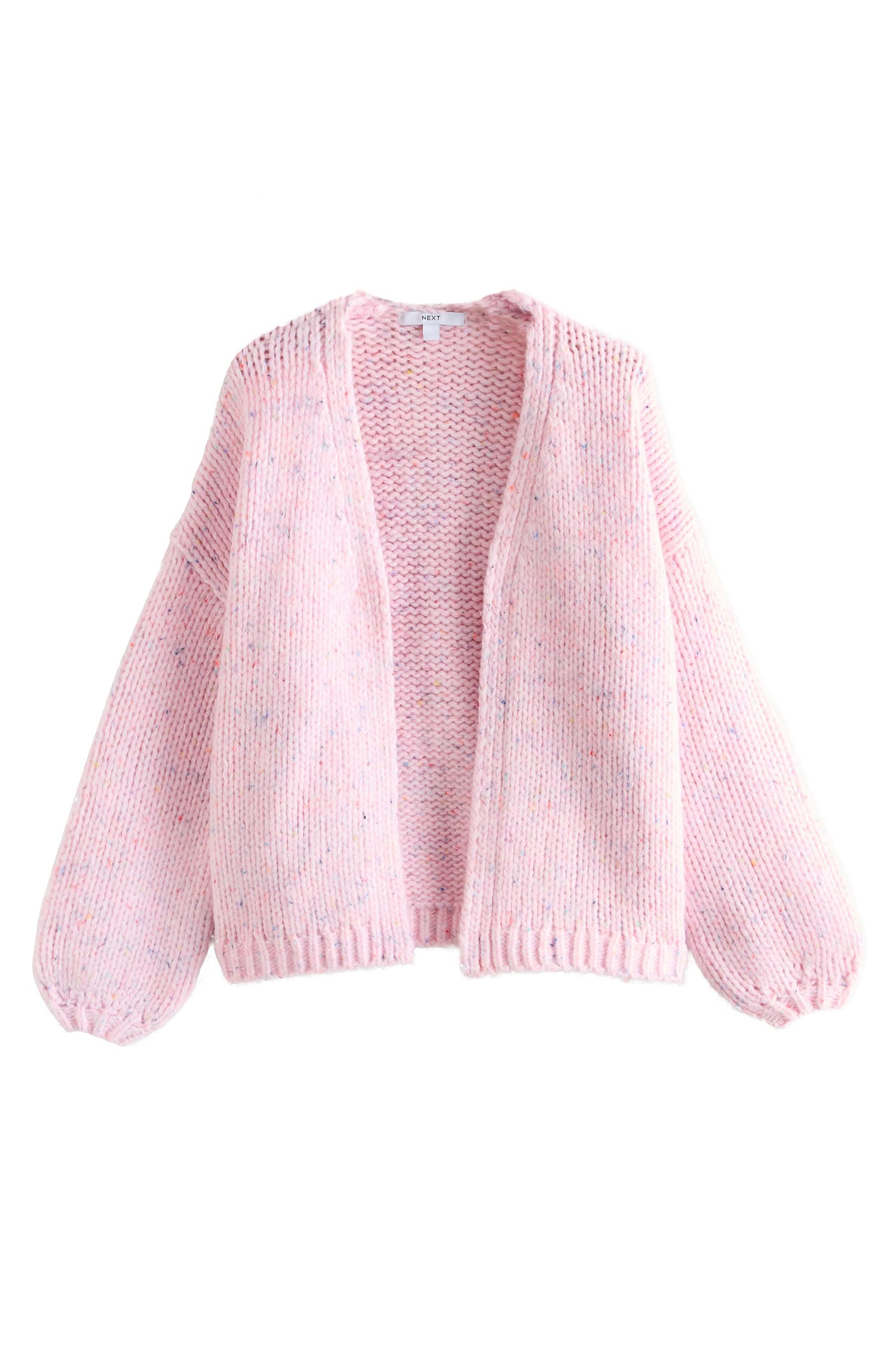 Next Strickjacke Weiche Strickjacke im Grobstrick mit Wolle (1-tlg) günstig online kaufen