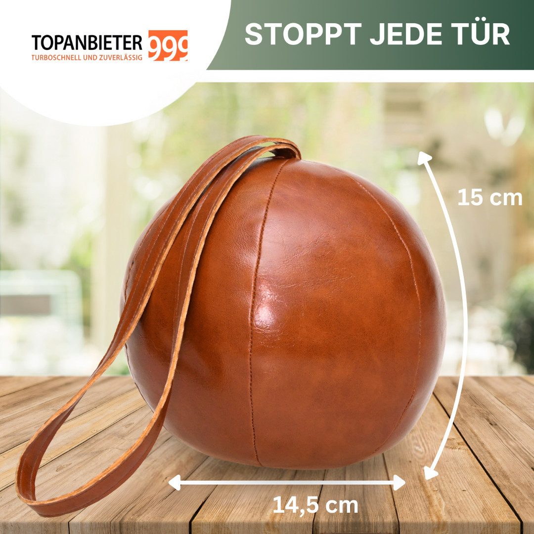 Topanbieter999 Türstopper Topanbieter999 Türstopper, PU Lederball mit Schlaufe – Bild 5 von 5