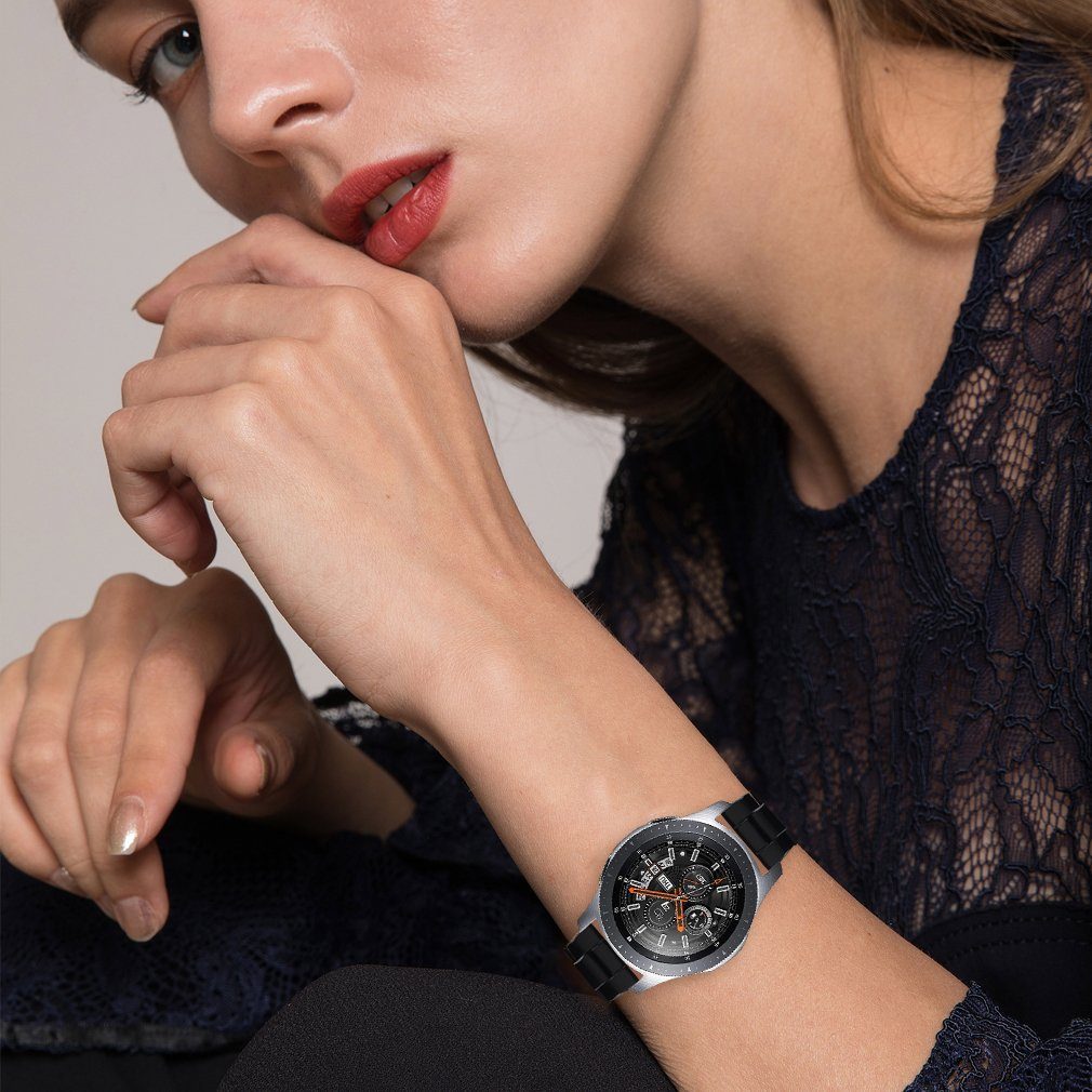 ELEKIN Smartwatch-Armband Armband Kompatibel für Samsung mm Active Galaxy Schwarz Watch 42 Galaxy