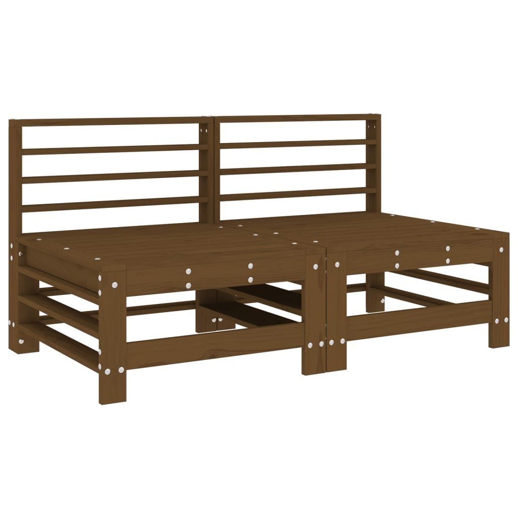 vidaXL Sofaelement Garten-Mittelsofas 2 Stk. Honigbraun günstig online kaufen