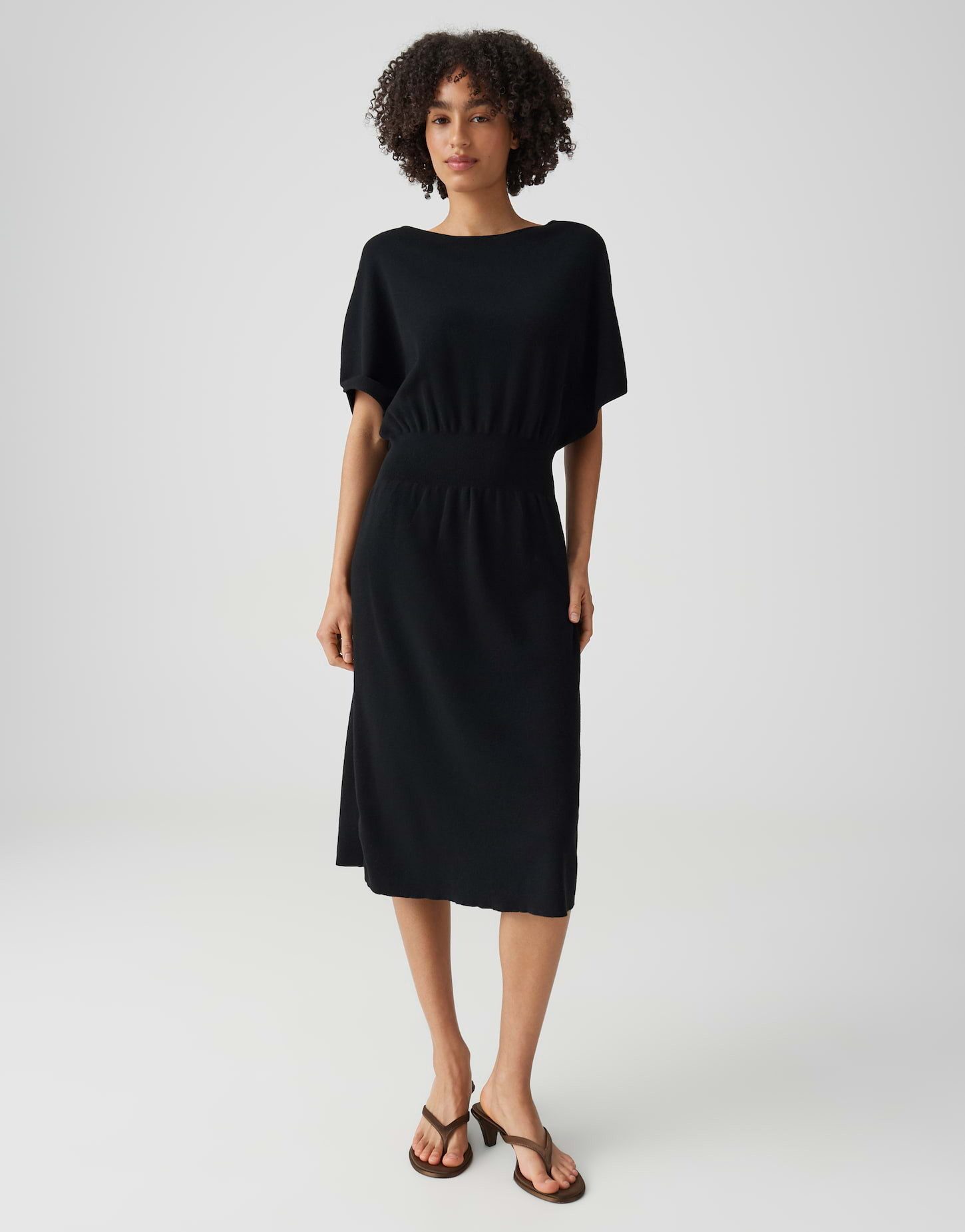 OPUS Strickkleid Strickkleid aus weichem Cotton Modal Mix