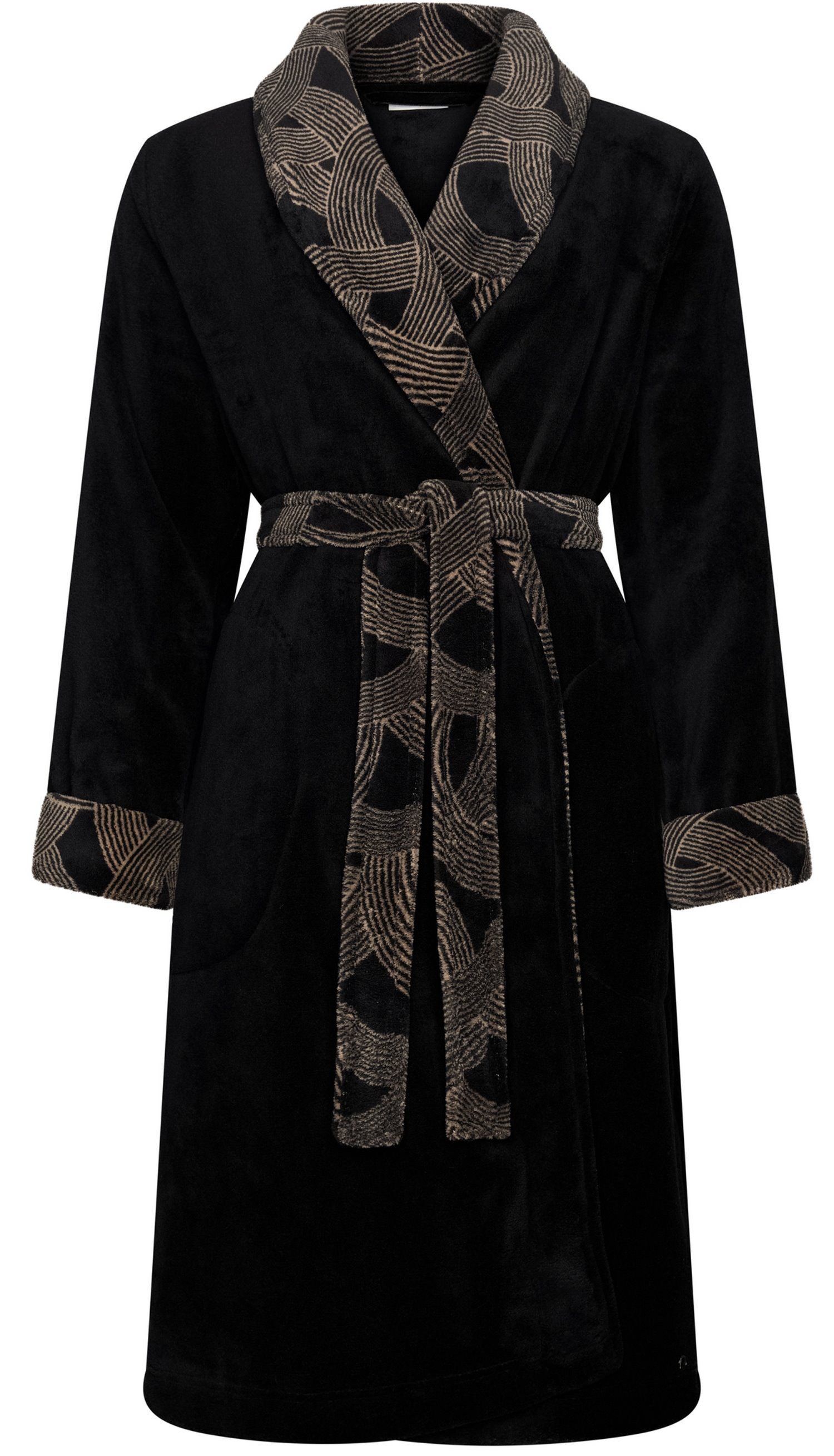 Pastunette Damenbademantel Damen Fleece Morgenmantel, Midi, Polyester, Scha günstig online kaufen