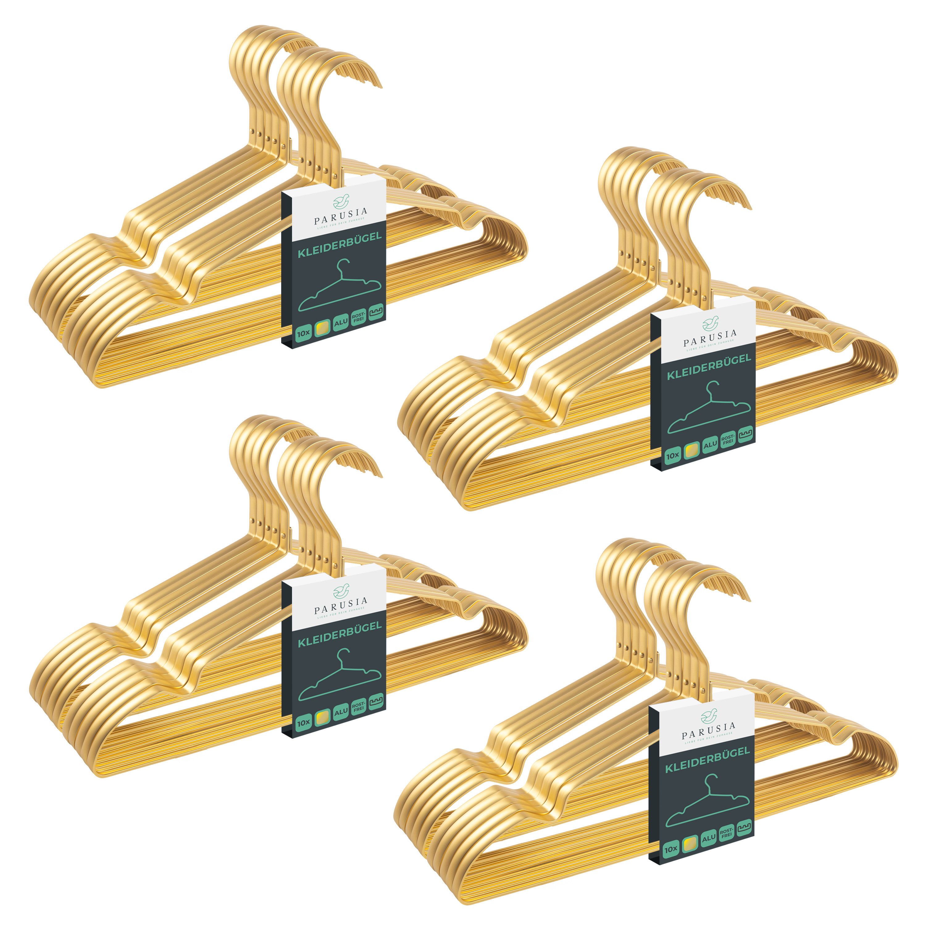 Parusia Kleiderbügel 10/20/40 Parusia Kleiderbügel gold 42x1cm, Metall rost günstig online kaufen
