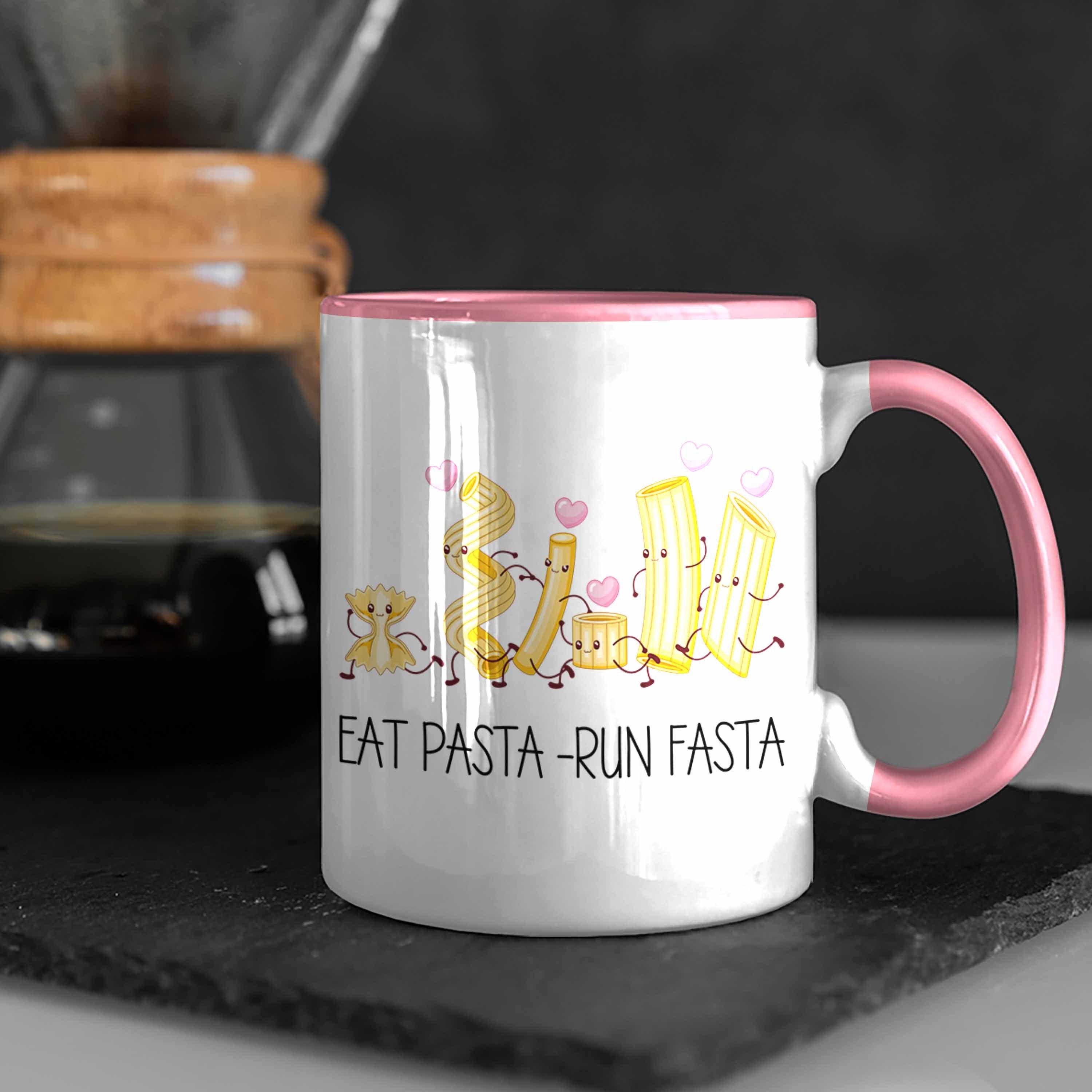 Trendation Tasse Eat Pasta Tasse Run Fasta Rosa Italiener Spruc Geschenk