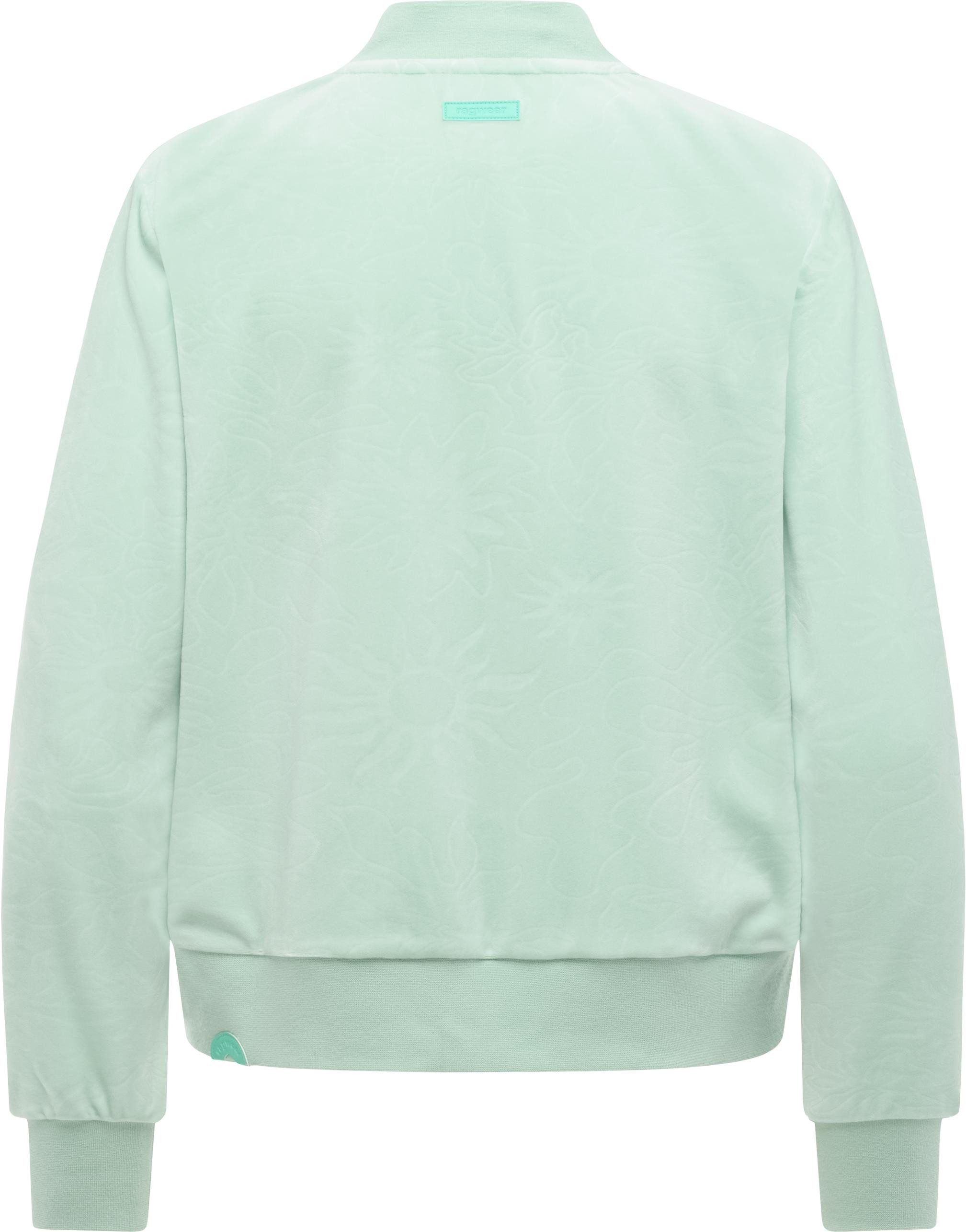 Ragwear Sweatjacke Doron Embossed Kuschelige Alltagsjacke in Samt-Optik