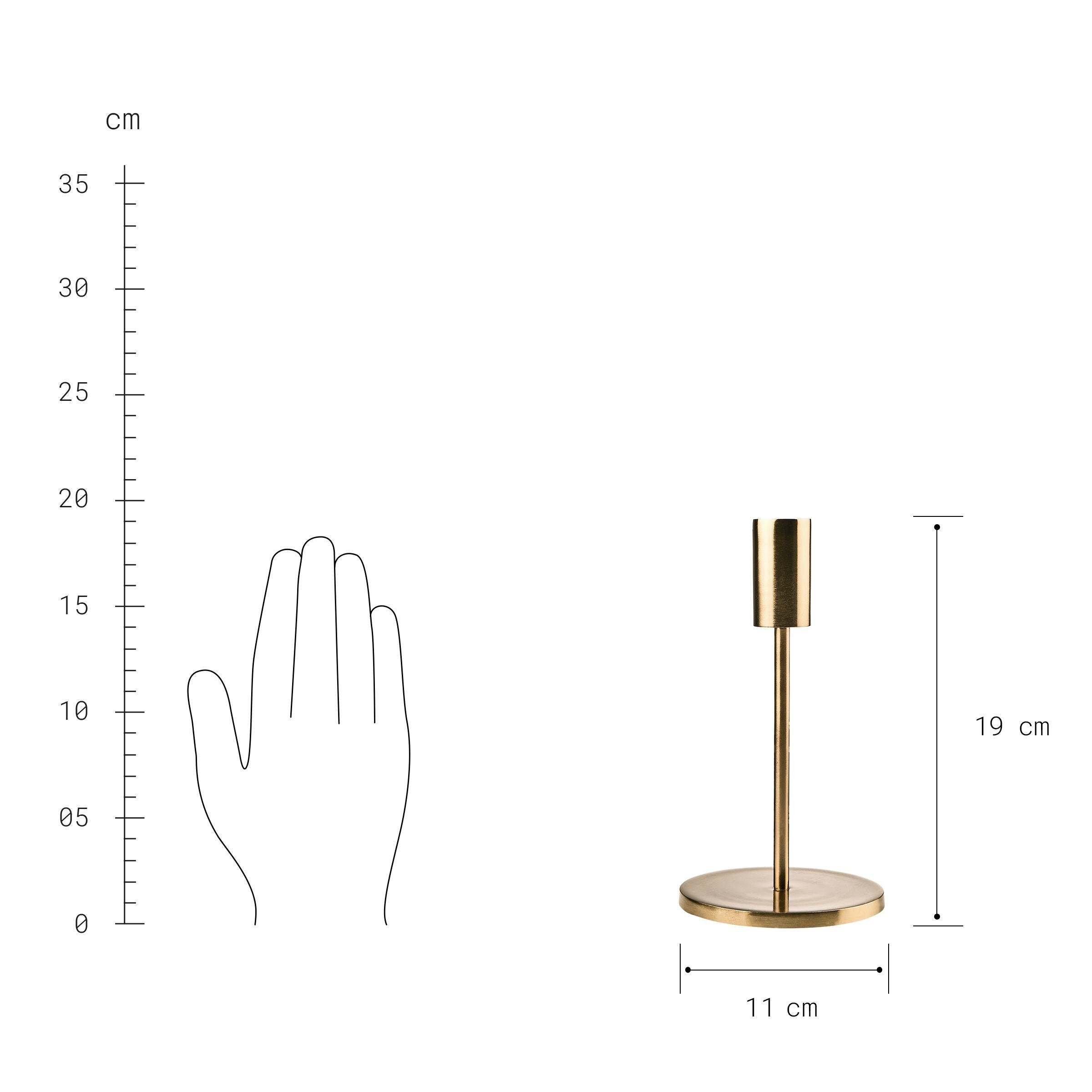 Kerzenhalter 19cm Gold Kerzenhalter Höhe HIGHLIGHT BUTLERS