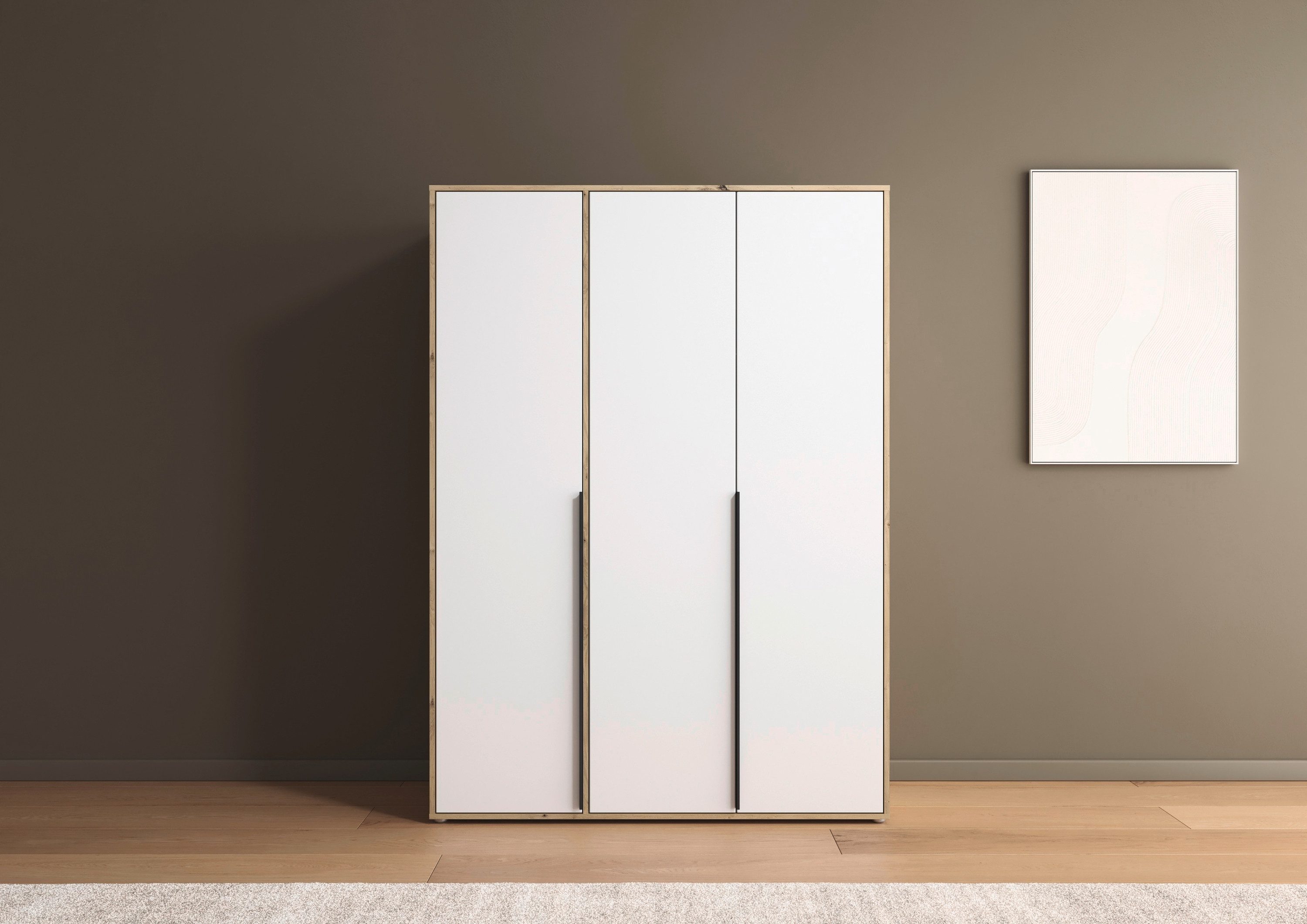 Drehtürenschrank Kleiderschrank Schrank Garderobe Wäscheschrank NAGATA viel Stauraum