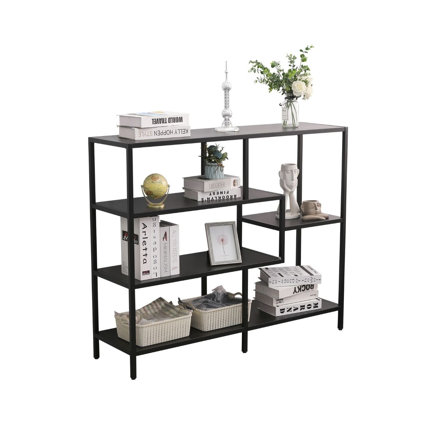 Coemo Standregal CHICAGO M, Schwarz, Raumteiler günstig online kaufen
