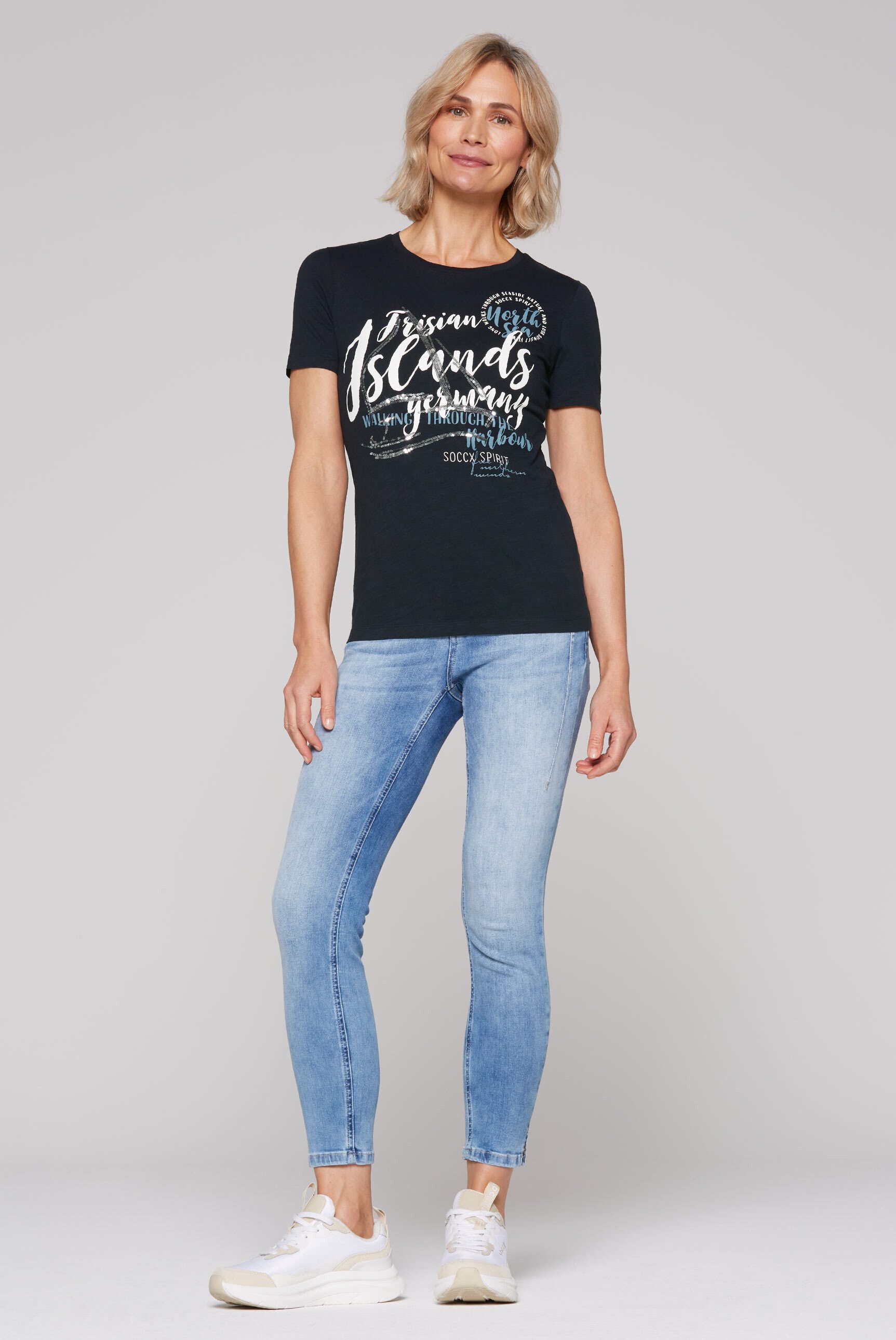 SOCCX Rundhalsshirt aus Baumwolle