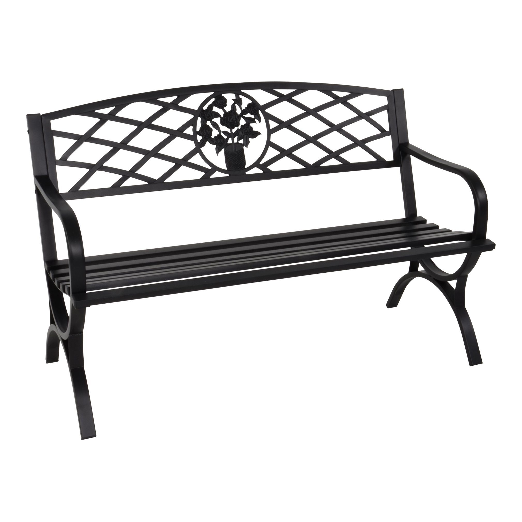 Lesli Living Gartenbank Oxford, Hochwertige Bank aus Metall