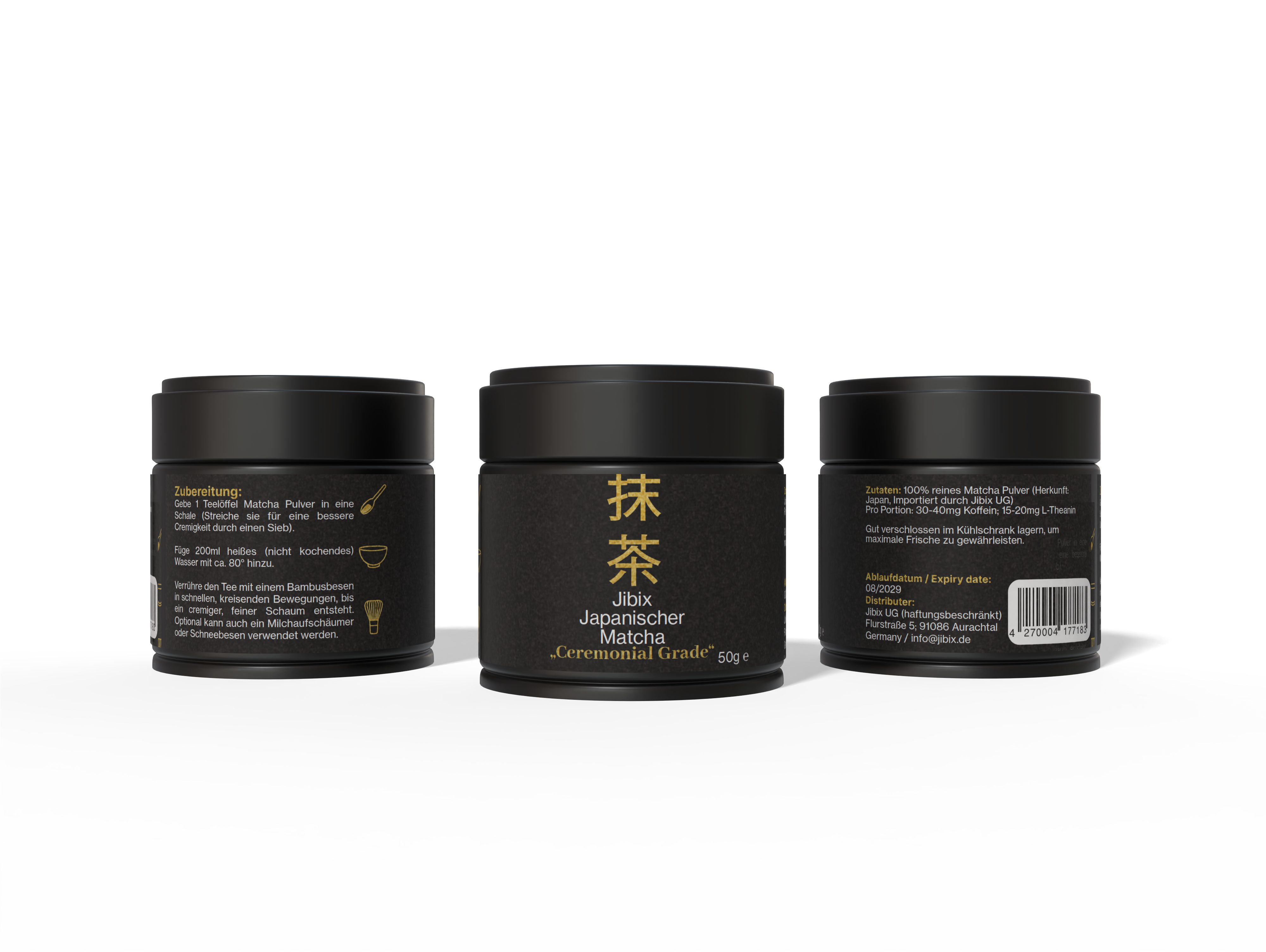 Jibix Tee Premium Japan Matcha Tee Pulver 50 g – Ceremonial Grade aus Japan, 50 g, Ohne Zusatzstoffe, 100 % reines Matcha Pulver, Ceremonial Grade