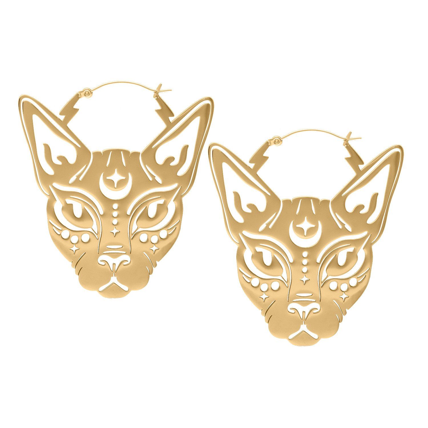 Paar Ohrhänger Sphynx Hoops