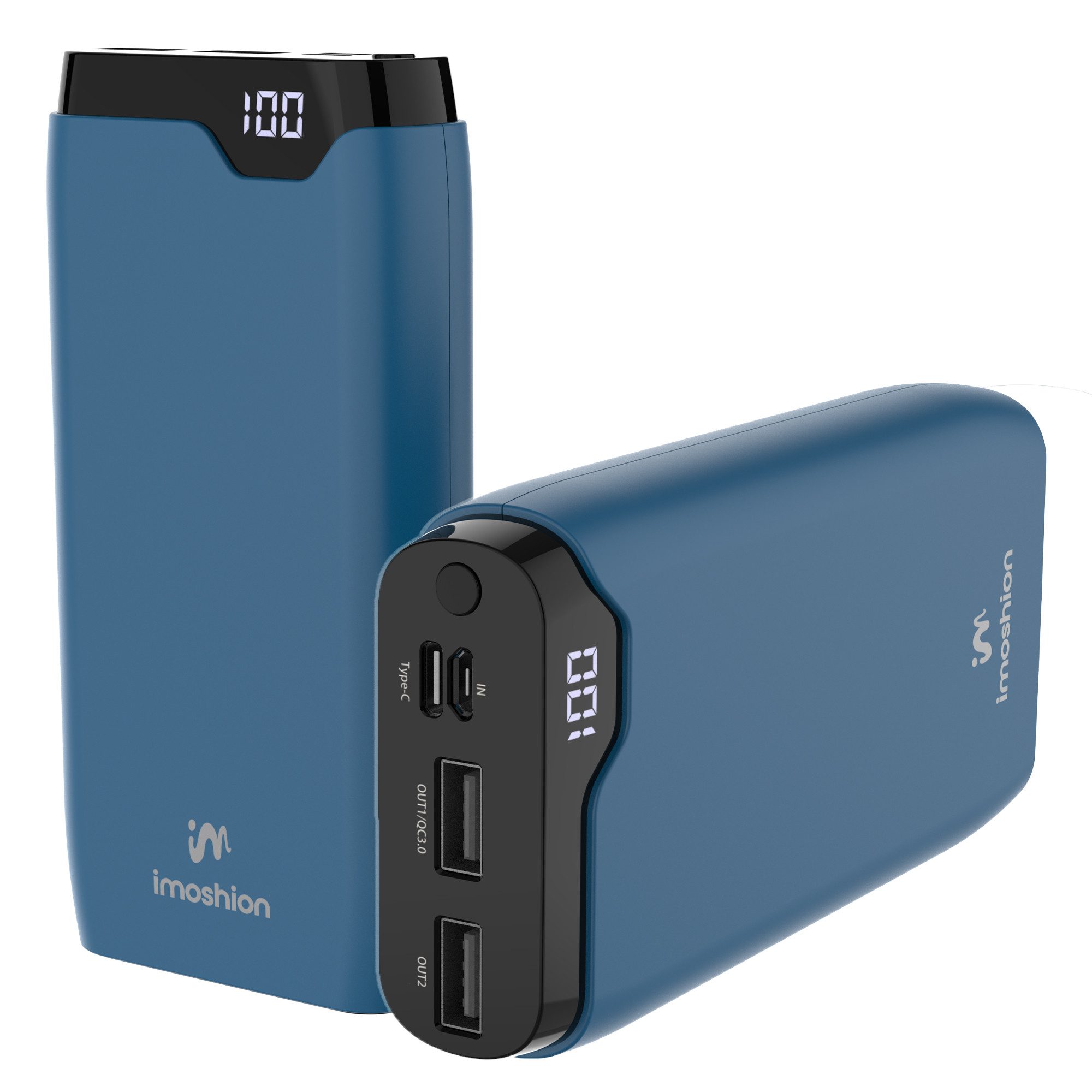 imoshion imoshion Powerbank 20.000 mAh - 22,5W Schnellladegerät - USB-C / USB-A Powerbank (1 St)