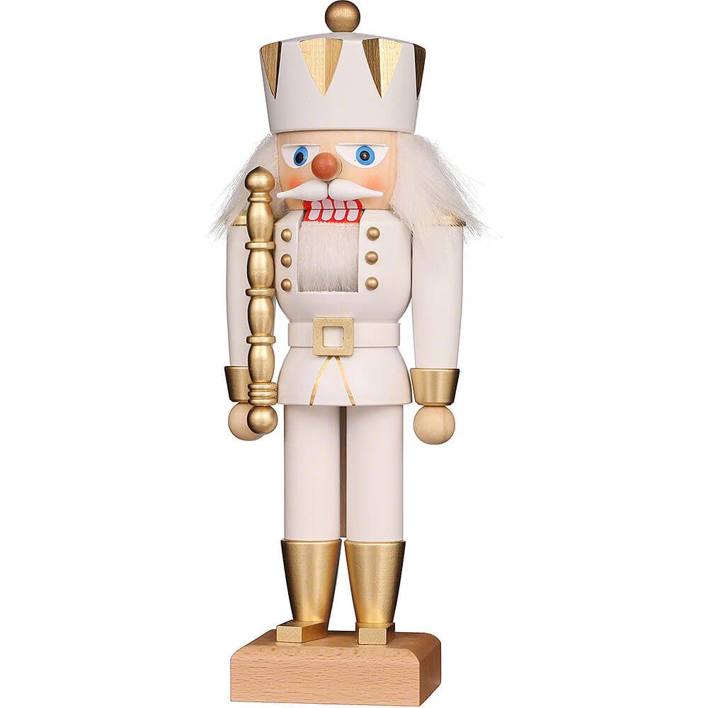 Christian Ulbricht Nussknacker König weiß/gold (27cm) Nussknacker von Christian Ulbricht