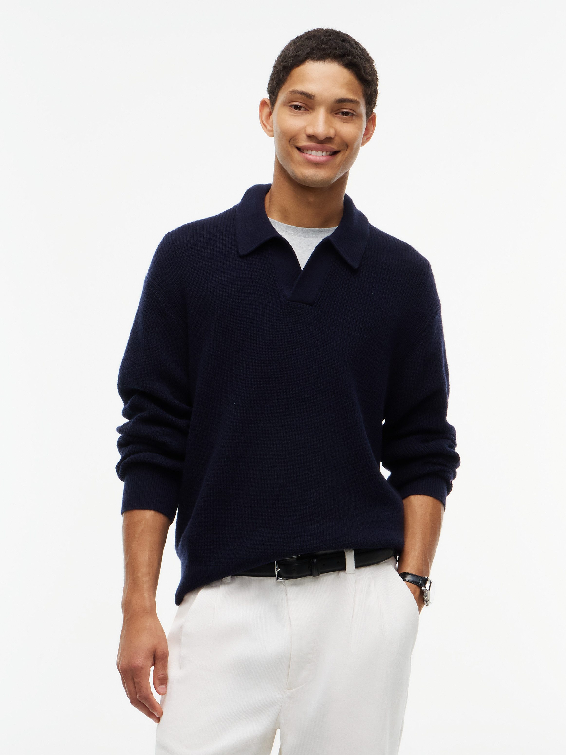Tommy Hilfiger Rundhalspullover FISHERMAN RIB JONNY COLLAR aus Wollmix